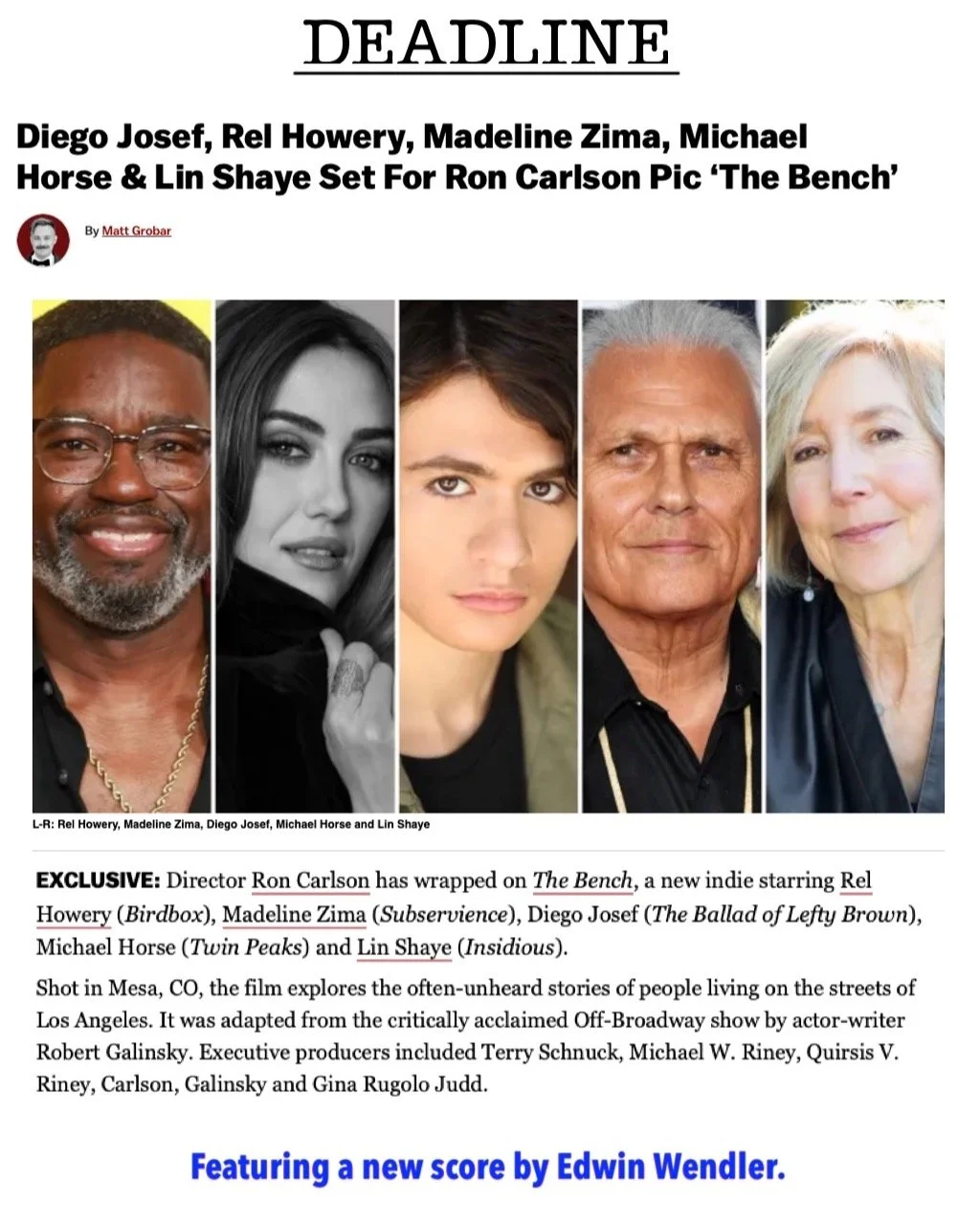 @deadline Hollywood has the scoop! ๐๐๐ ๐ฝ๐๐๐พ๐, directed by Ron Carlson @ronnniecarlson, has just wrapped filming! The film explores the often-unheard stories of people living on the streets of Los Angeles. It was adapted from the critically ac