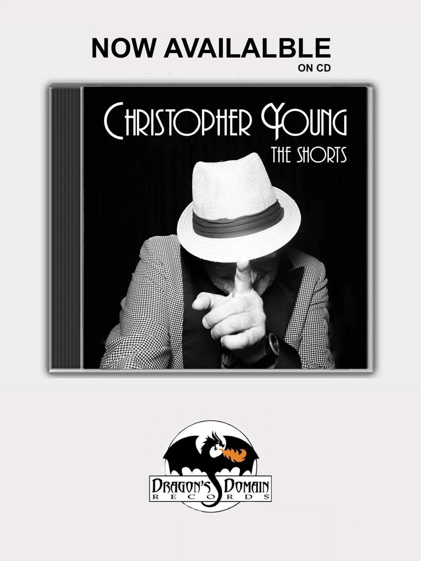 CHRISTOPHER YOUNG: THE SHORTS
Now Available on CD!
1st 50 get a signed booklet w/purchase!
Also included is a digital copy with a PDF Booklet.
Dragon’s Domain Records presents CHRISTOPHER YOUNG: THE SHORTS, featuring music composed by Christo