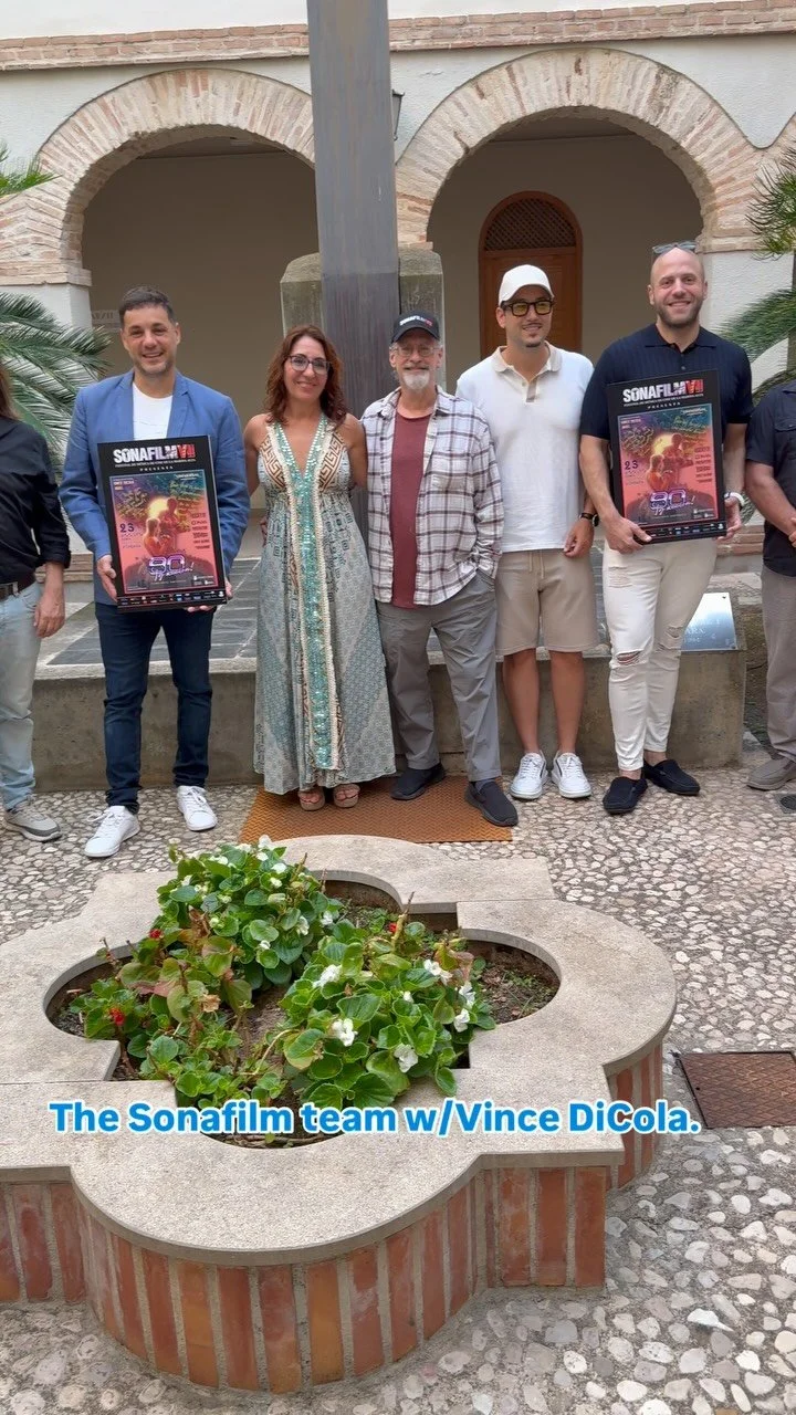 A nice moment after Vince receives his beautiful award from the town of Ondara, Spain. #vincedicola #sonafilm #concert #ascap