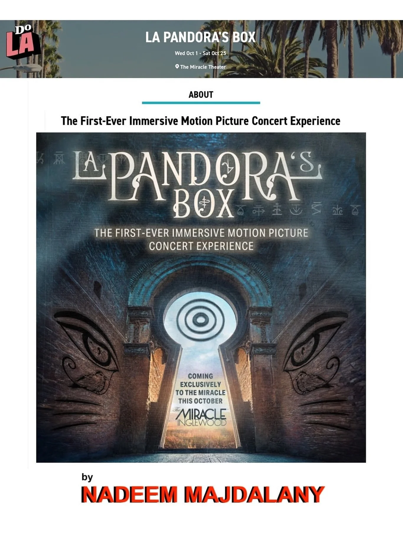 Thank you DoLA for the nice shout-out about Nadeem Majdalany’s @majdalany history in the making immersive concert experience, ππΌ ππΌππΏπππΌ’π π½ππ! DoLA is the place to go to find out about all the cool upcoming concerts & ev