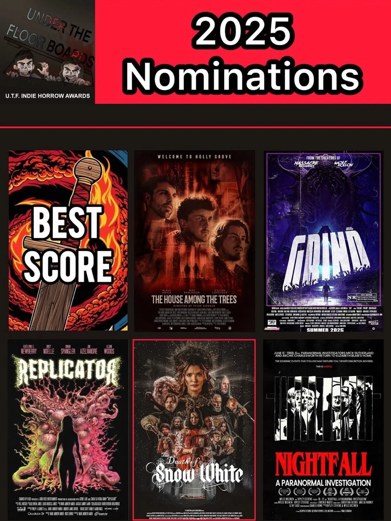 Our client Andrew Scott Bell&rsquo;s @andrewscottbell score from 𝙏𝙃𝙀 𝘿𝙀𝘼𝙏𝙃 𝙊𝙁 𝙎𝙉𝙊𝙒 𝙒𝙃𝙄𝙏𝙀 has been nominated for &lsquo;Best Score&rsquo; for the Under The Floorboards Indie Horror Awards! Congrats Andrew on the latest nomination fo