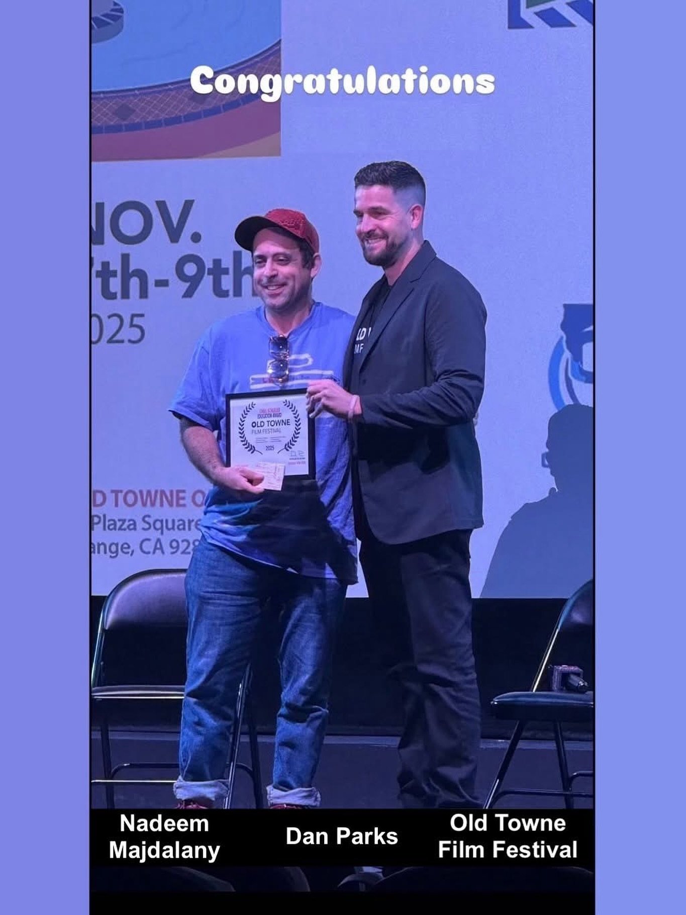 Our client Nadeem Majdalany @majdalany, spoke over the weekend at the @oldtowneff as his film he scored, 𝘼 𝙏𝙍𝙀𝙀 𝙄𝙉 𝙏𝙃𝙀 𝙒𝙊𝙊𝘿𝙎, was an official selection and went on to win &lsquo;Best Comedy Feature&rsquo;! Nadeem was honored and surpri