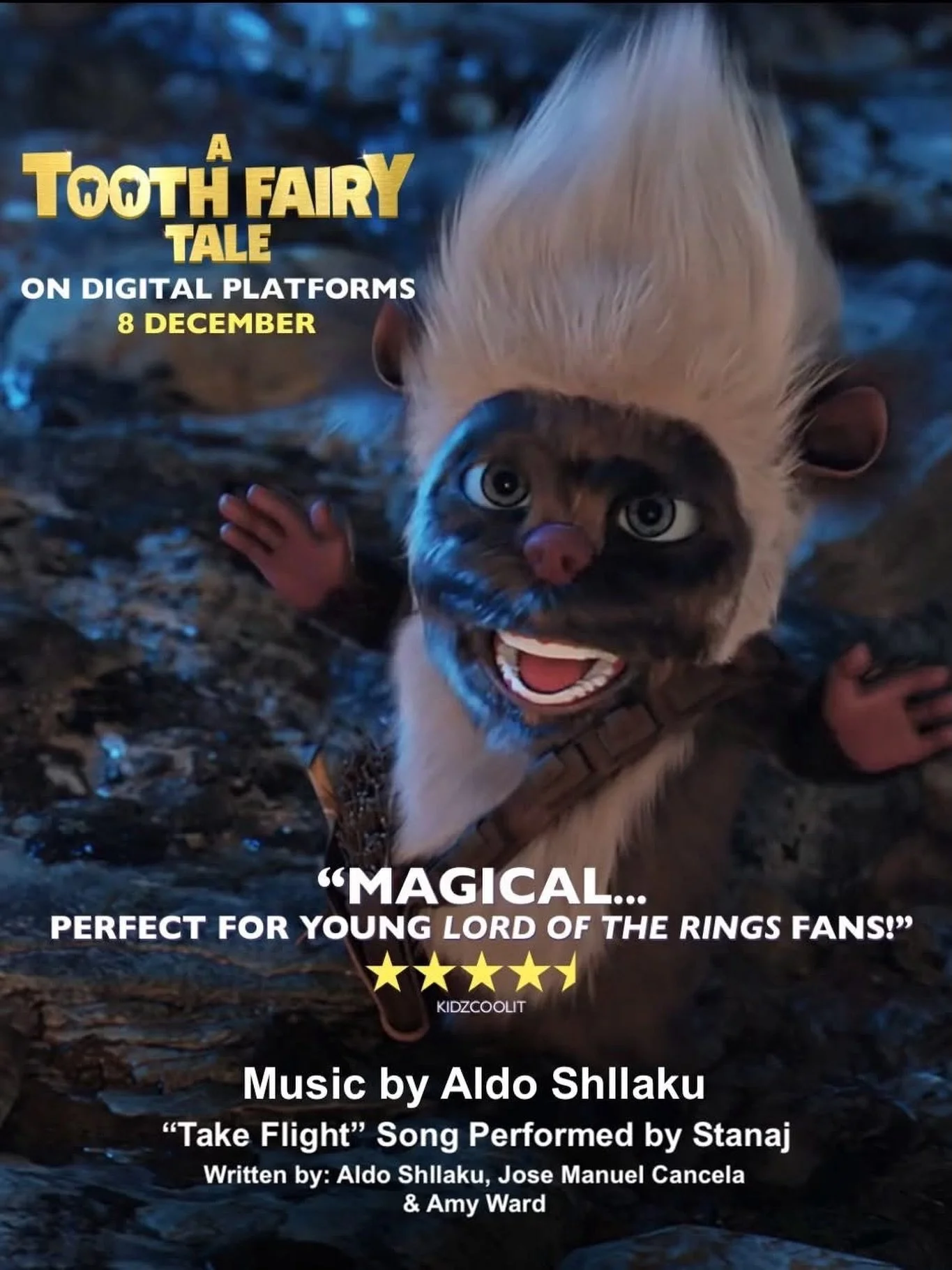 The enchanting animated family film, 𝘼 𝙏𝙊𝙊𝙏𝙃 𝙁𝘼𝙄𝙍𝙔 𝙏𝘼𝙇𝙀, is now available on digital platforms! Be sure to pay close attention to the adventurous score by our client Aldo Shllaku @shllaku.aldo as well as the hit song &ldquo;Take Flight