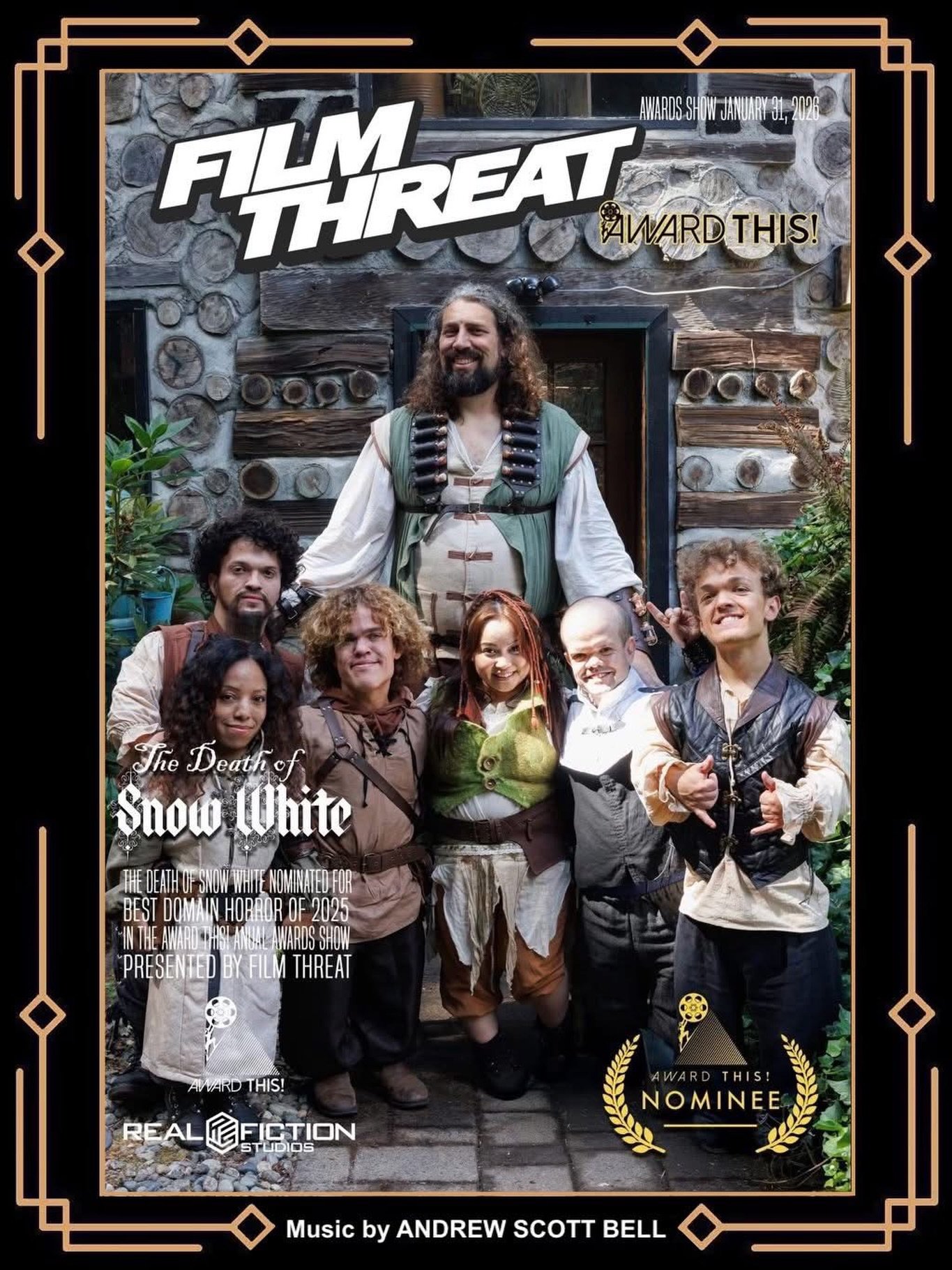 Only a few more days until the Award This! Movie Awards! We&rsquo;re excited to see @deathofsnowwhite is up for &lsquo;Best Domain Horror of 2025&rsquo;, which was masterfully scored by one of the most inventive genre composers working today, our cli