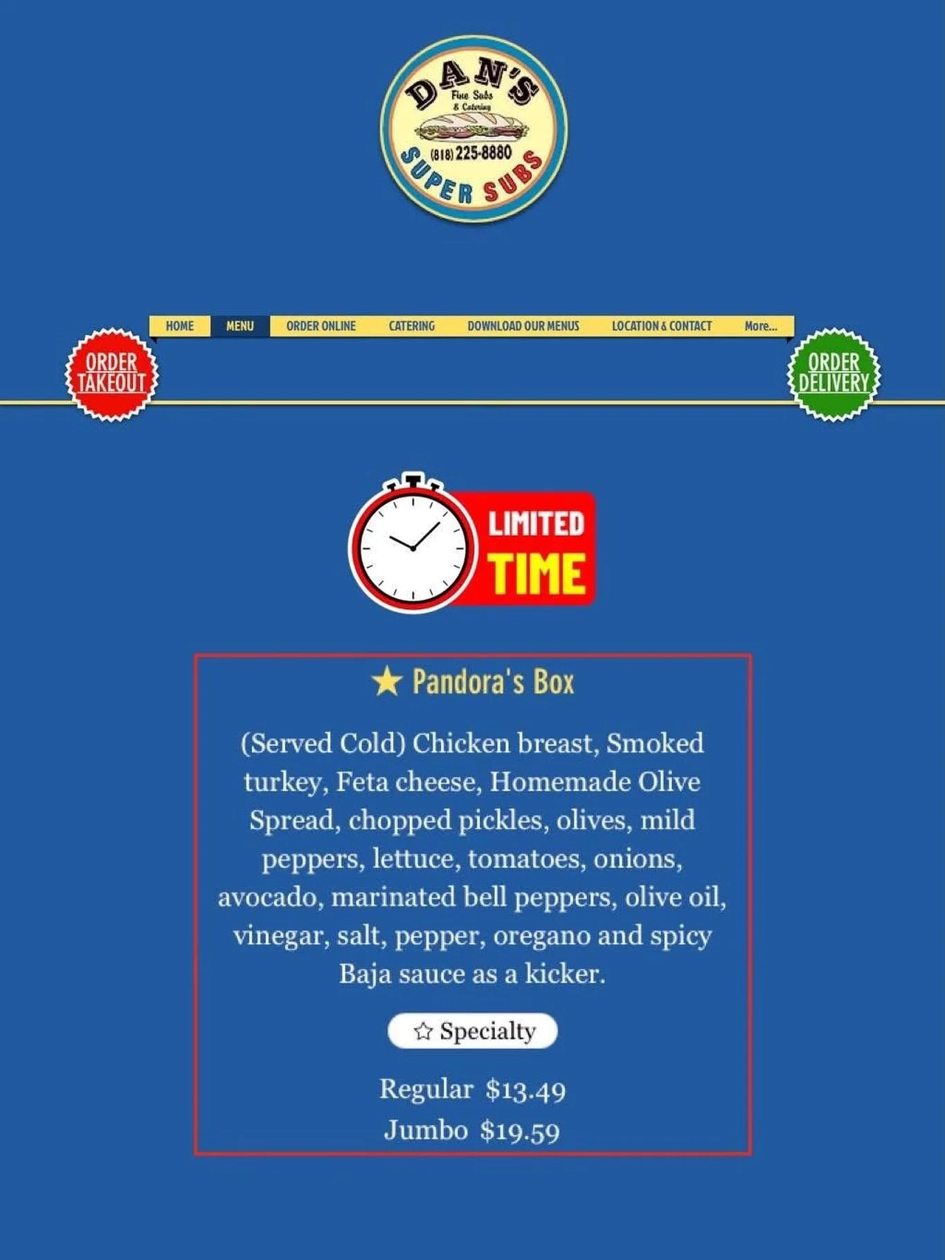 𝙇𝘼 𝙋𝘼𝙉𝘿𝙊𝙍𝘼&rsquo;𝙎 𝘽𝙊𝙓 @pandorasboxfyc has it&rsquo;s own sandwich! Pick it up at Dan&rsquo;s Super Subs in Woodland Hills! Hurry up as this sandwich is only available for a limited time! Congrats to our client, Nadeem Majdalany @majdala