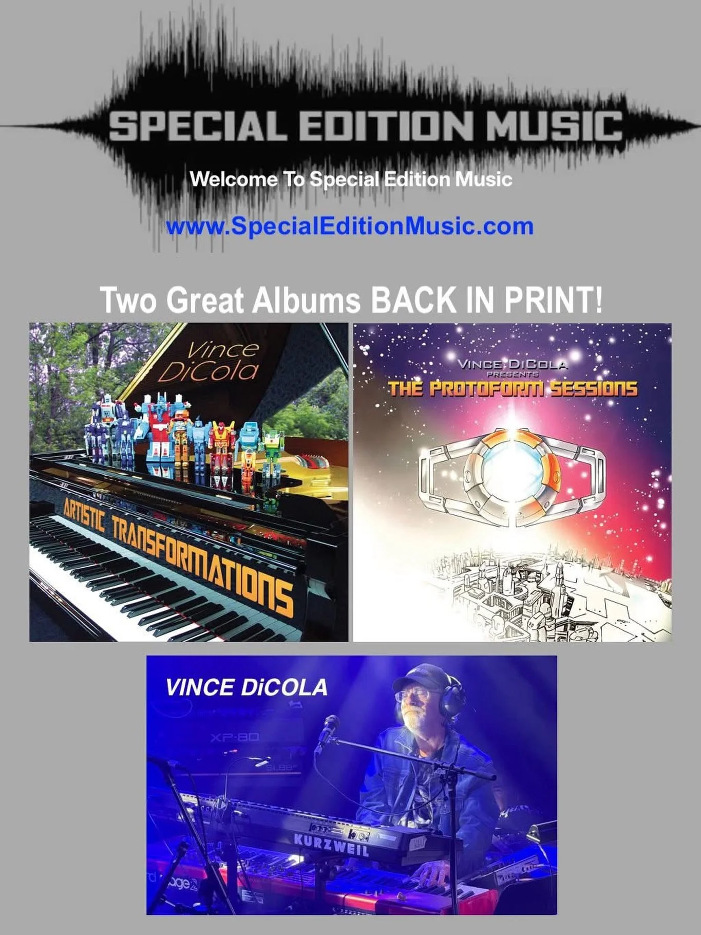 We&rsquo;re happy to finally announce that these two great albums are back in print! Both went for quite a bit of money on the secondary market. Now with updated art, you can purchase the CD via Special Edition Music. Our Grammy &amp; Golden Globe no
