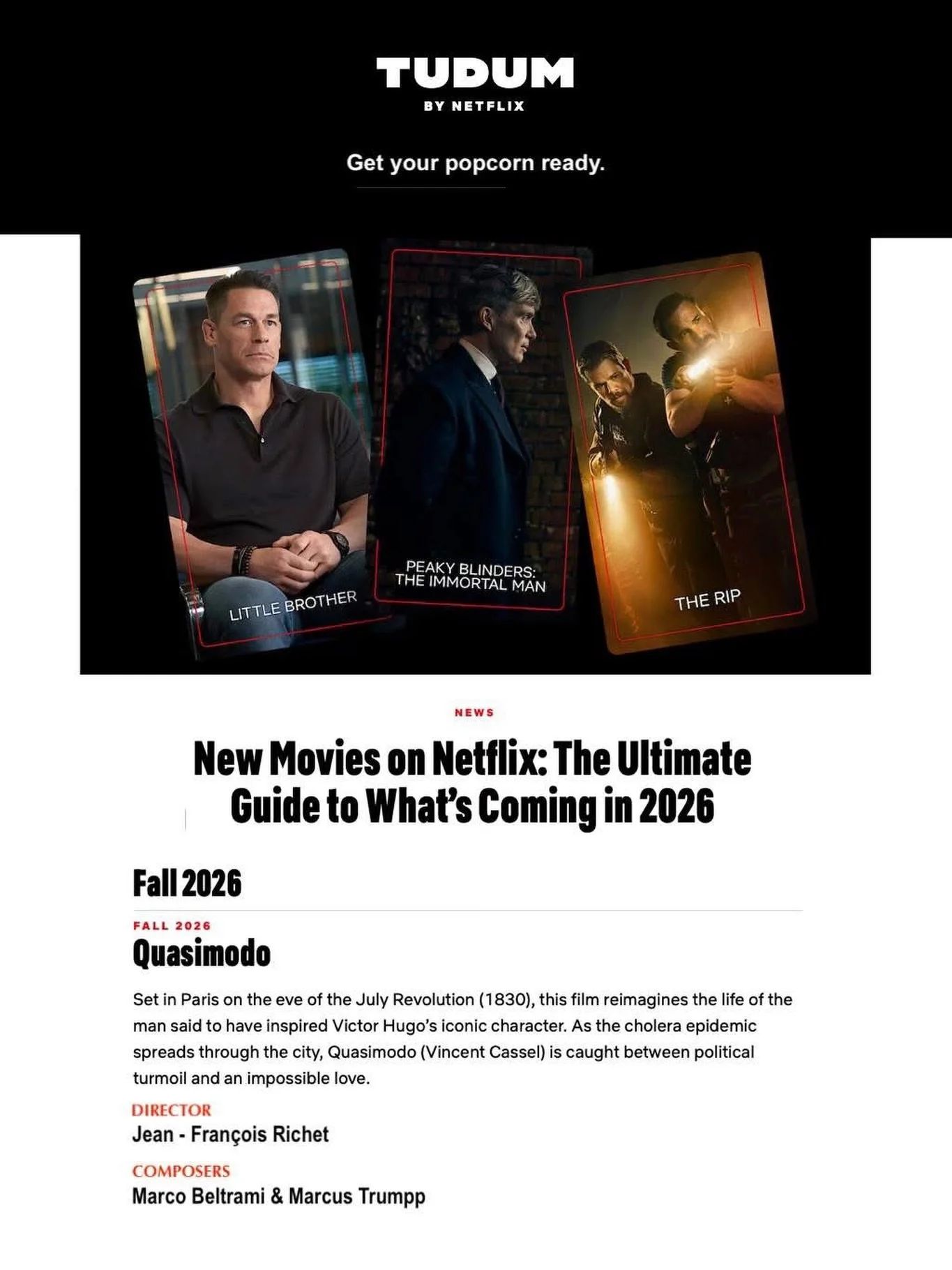 EXTRA EXTRA READ ALL ABOUT IT!

Our client, Marcus Trumpp @trumppet, will be co-scoring Netflix&rsquo;s upcoming film 𝙌𝙐𝘼𝙎𝙄𝙈𝙊𝘿𝙊, directed by Jean-Fran&ccedil;ois Richet and starring Vincent Cassel. Look for another incredible score by Marcus