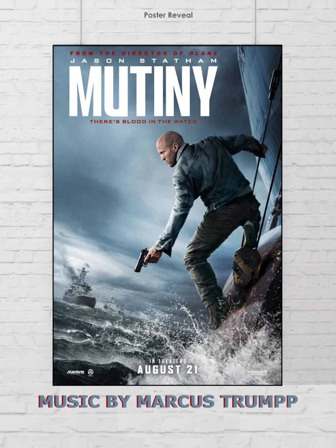 Drum role please.......and now the poster reveal for the upcoming action packed thriller from @lionsgate, 𝙈𝙐𝙏𝙄𝙉𝙔! Our client, Marcus Trumpp @trumppet, said he had a blast scoring this Jason Statham film and is excited for you to hear his music!