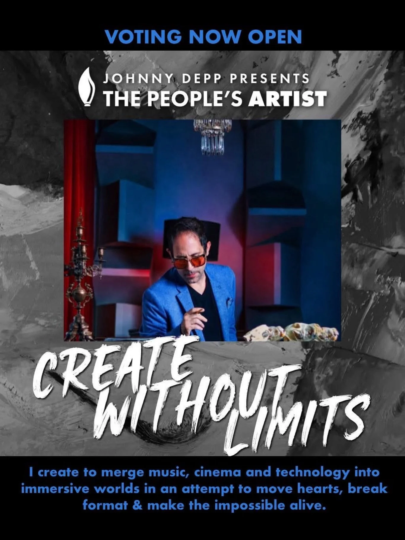 Please vote for our award-winning client, Nadeem Majdalany @majdalany, because if he wins, his historic project, 𝙇𝘼 𝙋𝘼𝙉𝘿𝙊𝙍𝘼&rsquo;𝙎 𝘽𝙊𝙓, will be presented at The Art of Elysium&rsquo;s Salon, he&rsquo;ll appear in Artforum Magazine and h