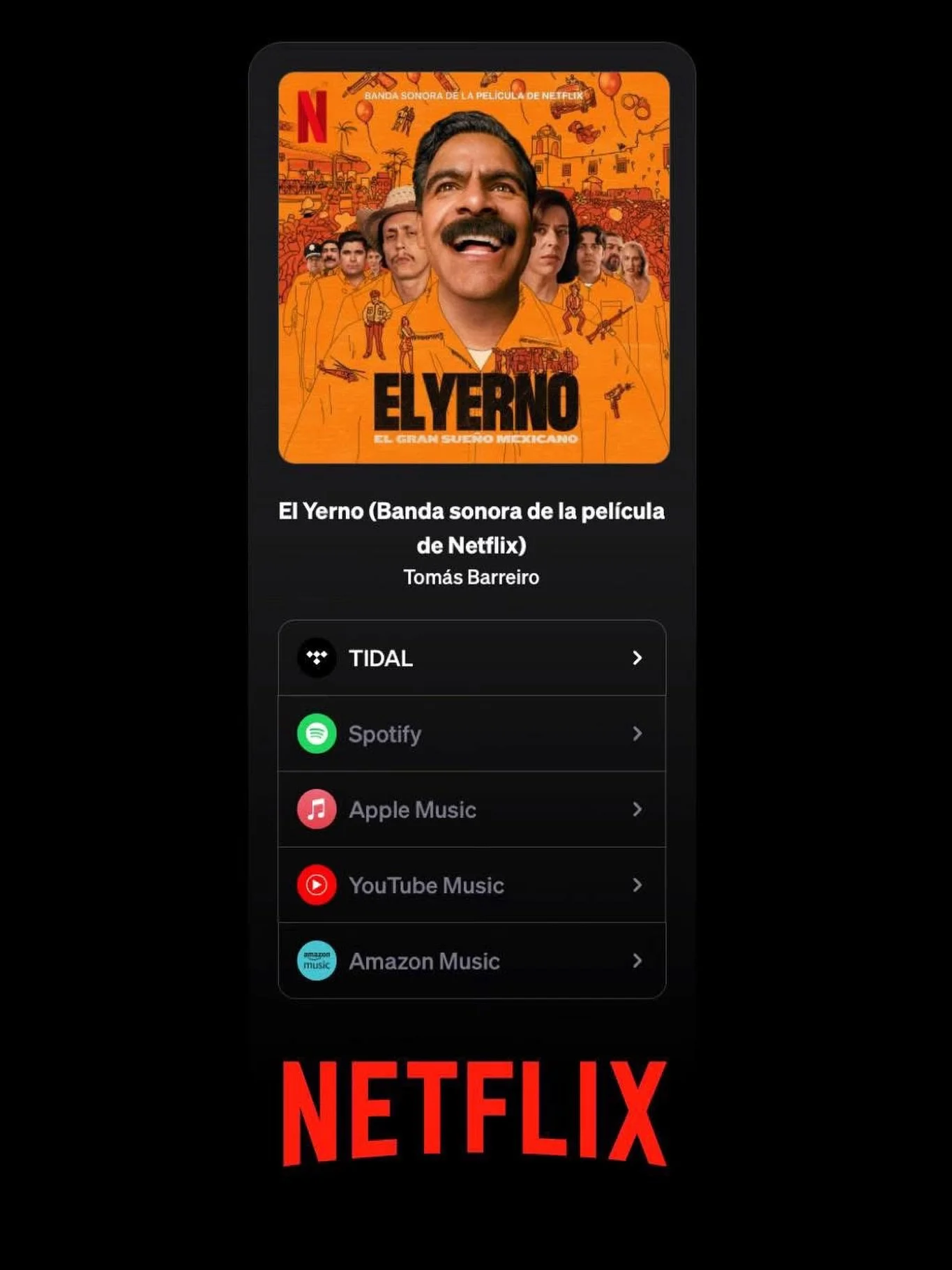 Looking for new music? We have you covered! Check out Tom&aacute;s Barreiro&rsquo;s @tomasbarreiroguijosa brand new score from @netflix&rsquo;s 𝙎𝙊𝙉-𝙄𝙉-𝙇𝘼𝙒 (El Yerno). And don&rsquo;t forget to stream the movie today. 𝙎𝙊𝙉-𝙄𝙉-𝙇𝘼𝙒 (El Ye