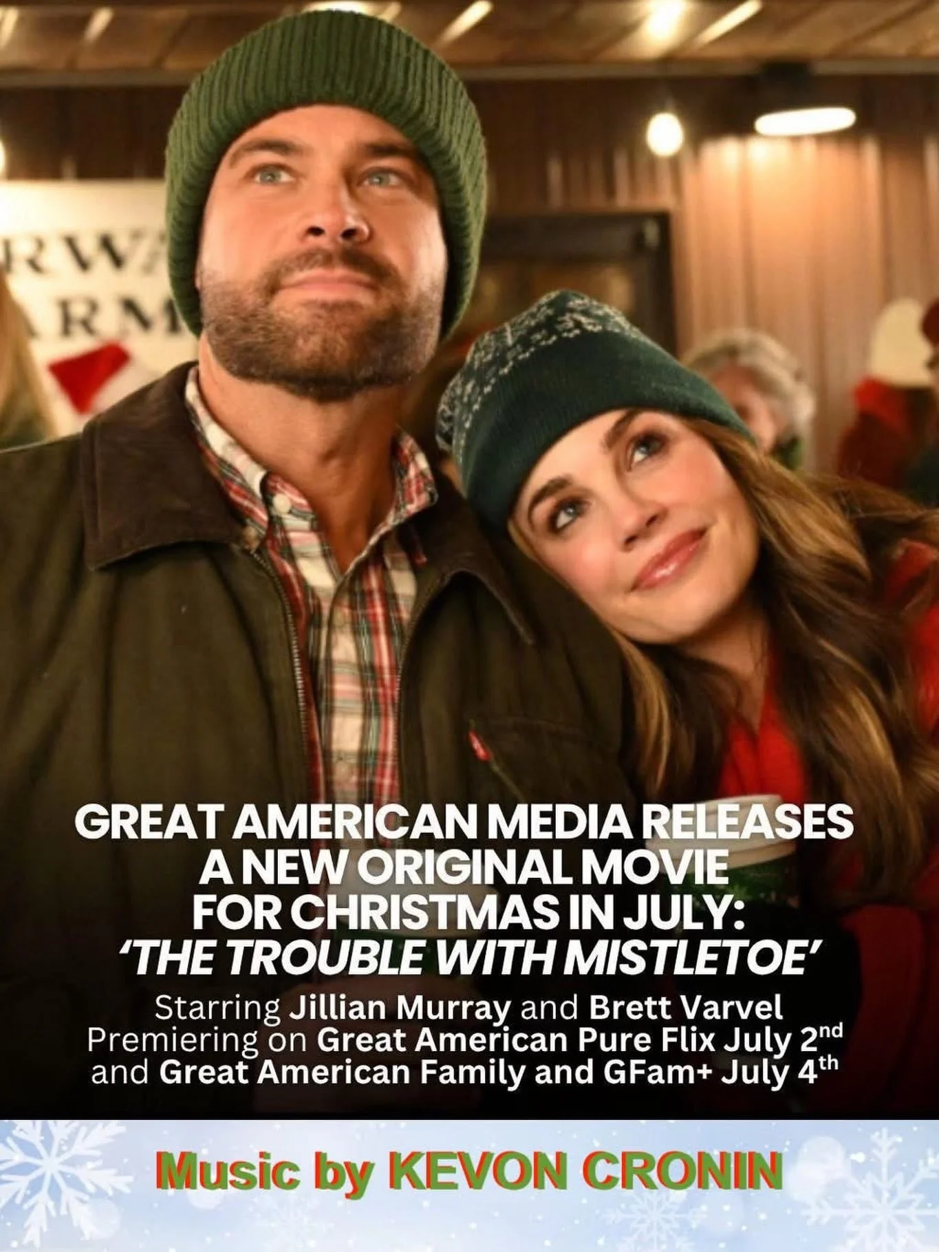 For Christmas in July fans get ready for 𝙏𝙃𝙀 𝙏𝙍𝙊𝙐𝘽𝙇𝙀 𝙒𝙄𝙏𝙃 𝙈𝙄𝙎𝙏𝙇𝙀𝙏𝙊𝙀 coming your way in July from Great American Family! This is the first of many projects with actress Jillian Murray and Great American Family! And be sure to pa