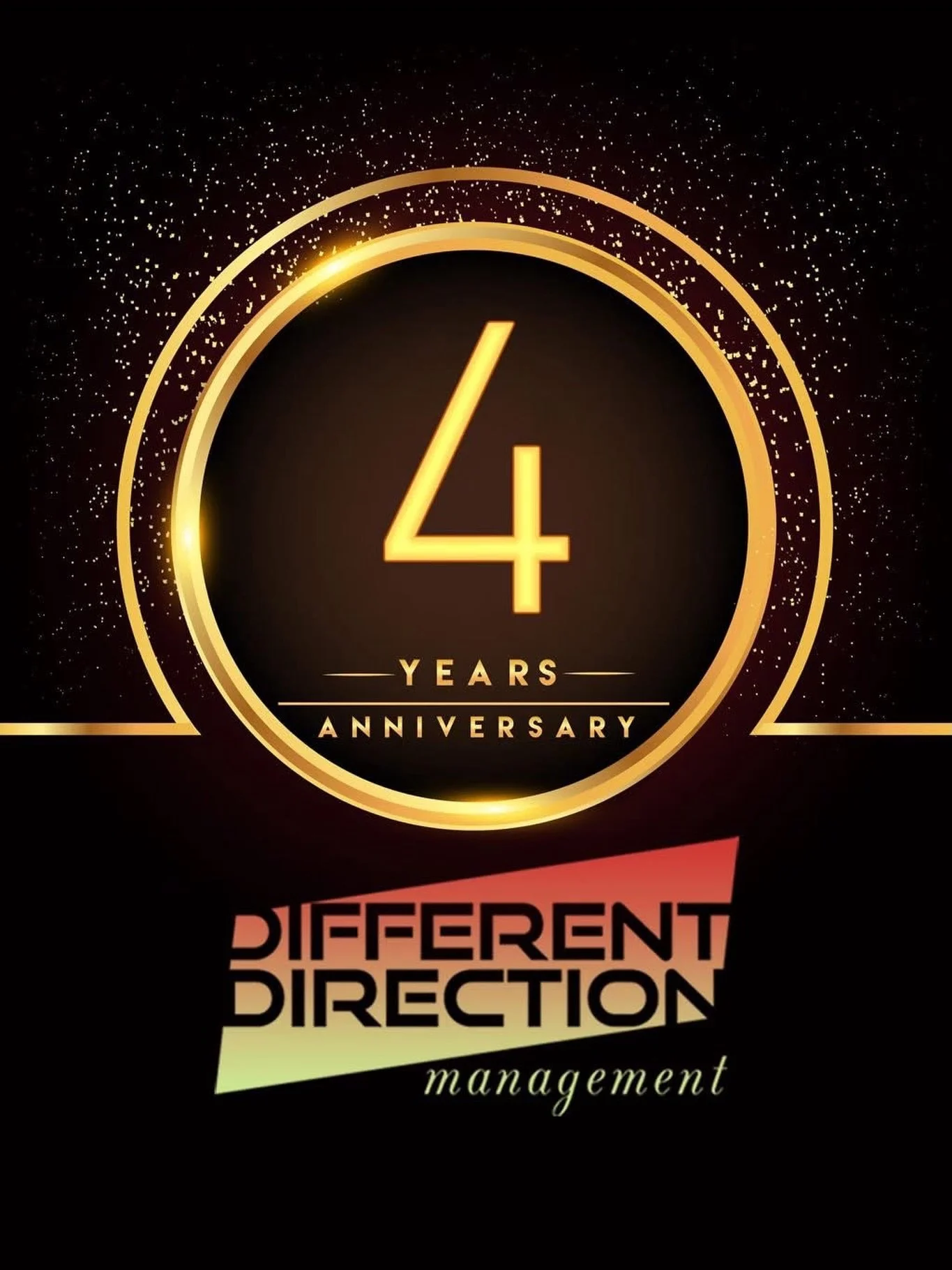 Happy 4th Anniversary! Thank you all for joining us on this adventure!

www.DifferentDirectionMgmt.com