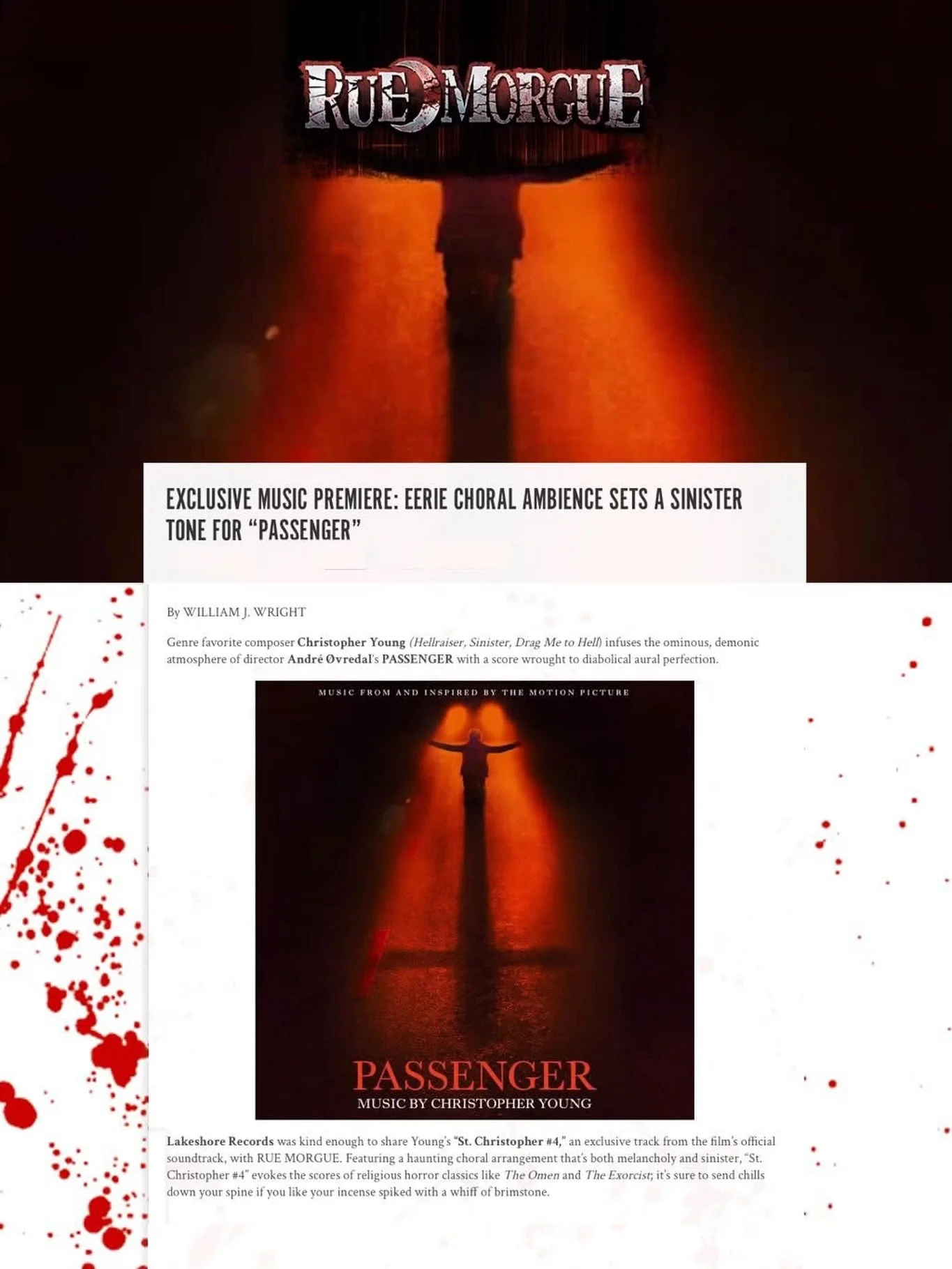 @ruemorguemag has a nice note about the soundtrack from 𝙋𝘼𝙎𝙎𝙀𝙉𝙂𝙀𝙍 scored by the undisputed master of genre scoring, our multi-award winning client, Christopher Young @officialchristopheryoung! Read on...
*
Article: LINK IN PROFILE
*
#christo