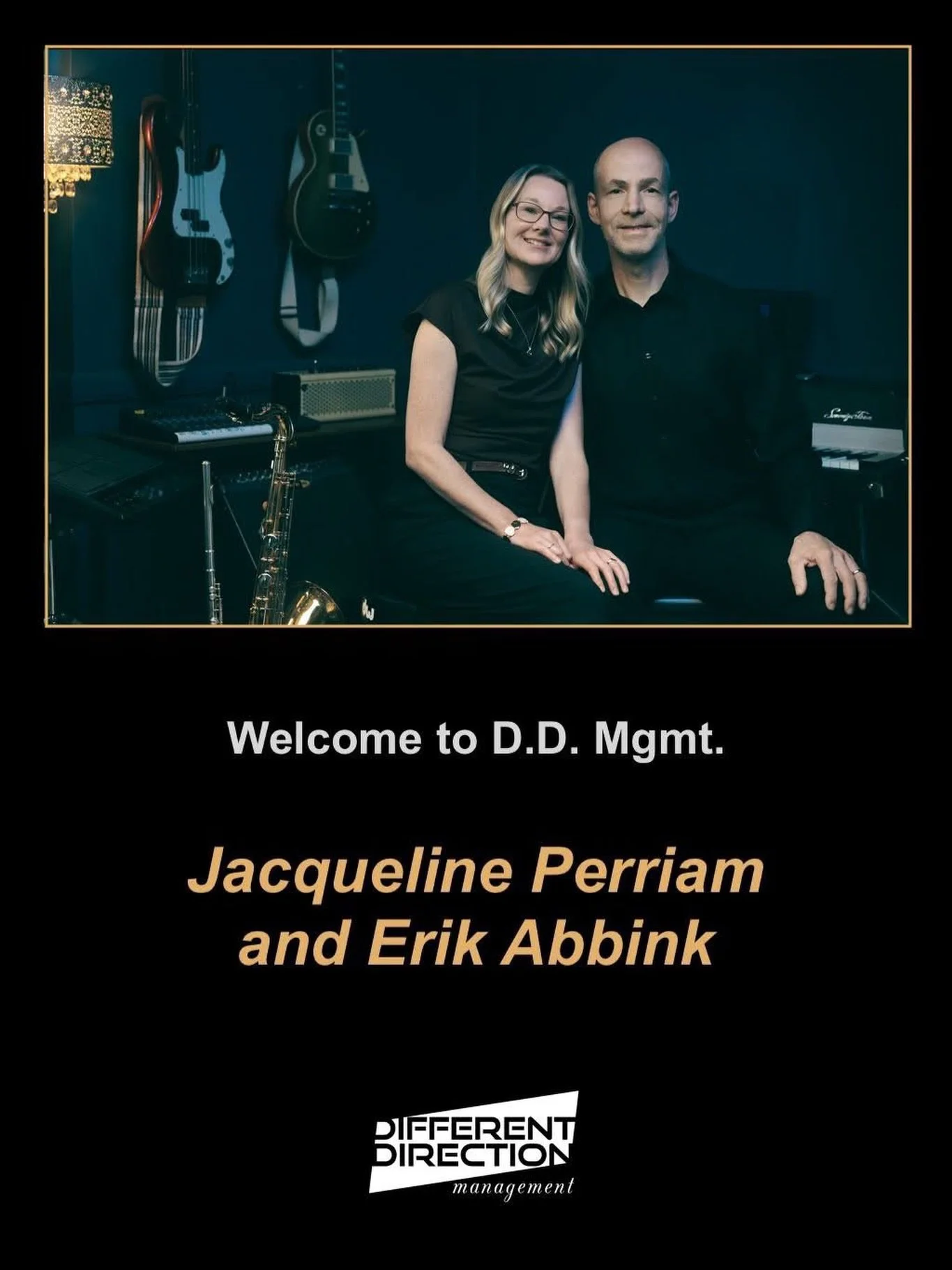 We&rsquo;re honored to welcome Jacqueline Perriam @perriamjacqueline &amp; Erik Abbink @erikonsax, the award-winning composer team from Canada to Different Direction Management!

They first came to our attention a few years ago, when we came across t