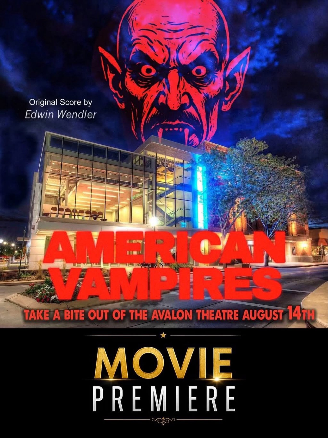 Come see 𝘼𝙈𝙀𝙍𝙄𝘾𝘼𝙉 𝙑𝘼𝙈𝙋𝙄𝙍𝙀𝙎 in Grand Junction, Colorado where it was filmed! This clever drama/horror with comedic elements features an edgy acoustic small ensemble score by our client Edwin Wendler @edwinwendler! See it on the big scr