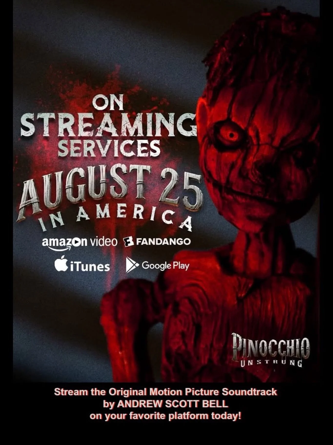 𝙋𝙄𝙉𝙊𝘾𝘾𝙃𝙄𝙊: 𝙐𝙉𝙎𝙏𝙍𝙐𝙉𝙂 featuring grand gothic themes and haunting orchestration by our client, composer Andrew Scott Bell @andrewscottbell, is making it&rsquo;s way to you tomorrow August 25th!
*
Listen Here: LINK IN PROFILE
*
#andrewsc