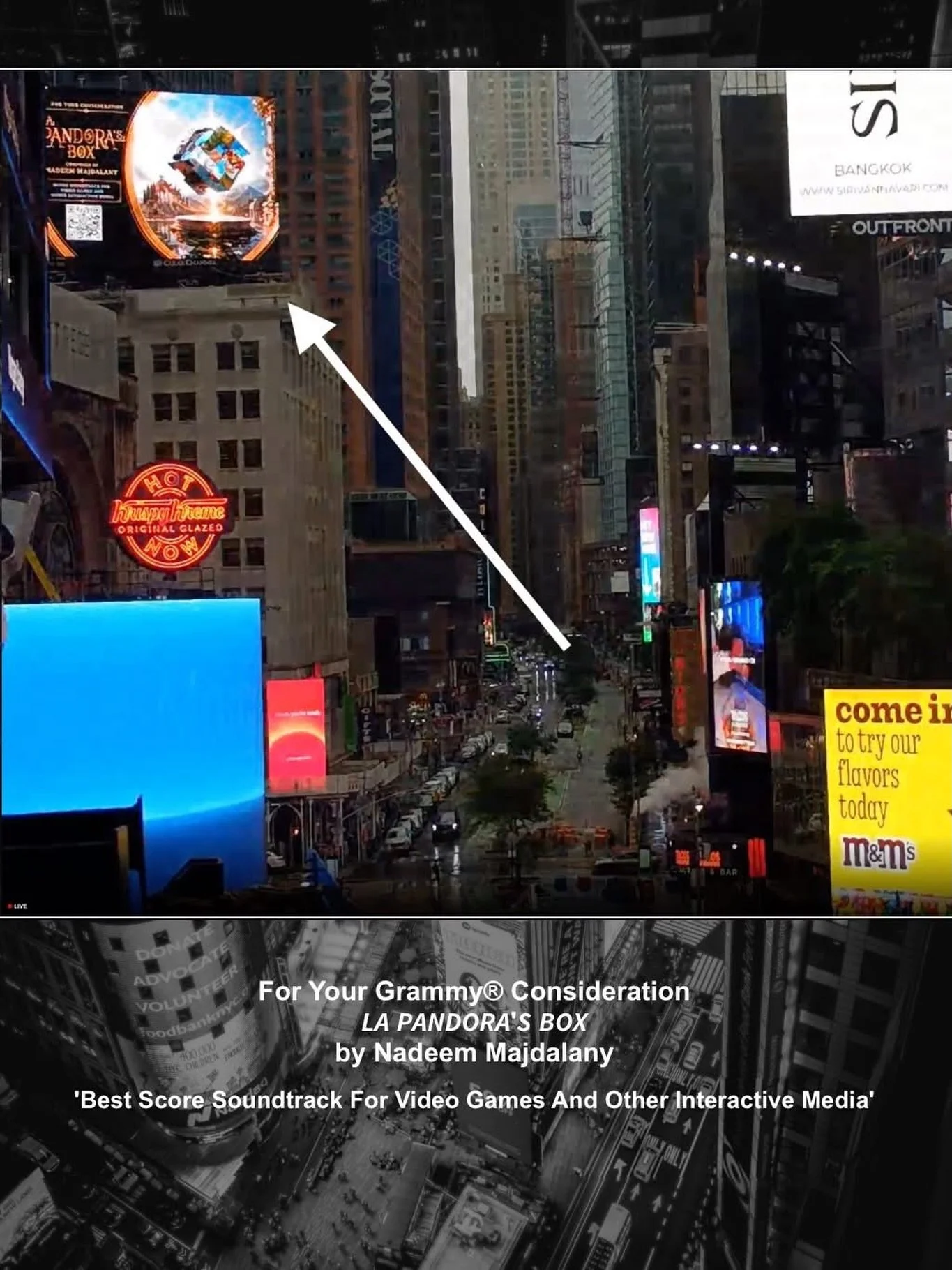 For those in New York City today, look up as you&rsquo;ll see a giant 𝙇𝘼 𝙋𝘼𝙉𝘿𝙊𝙍𝘼&rsquo;𝙎 𝘽𝙊𝙓 billboard up in Times Square! Congrats to our client, Nadeem Majdalany!

For Your Grammy&reg; Consideration
𝙇𝘼 𝙋𝘼𝙉𝘿𝙊𝙍𝘼&rsquo;𝙎 𝘽𝙊𝙓 