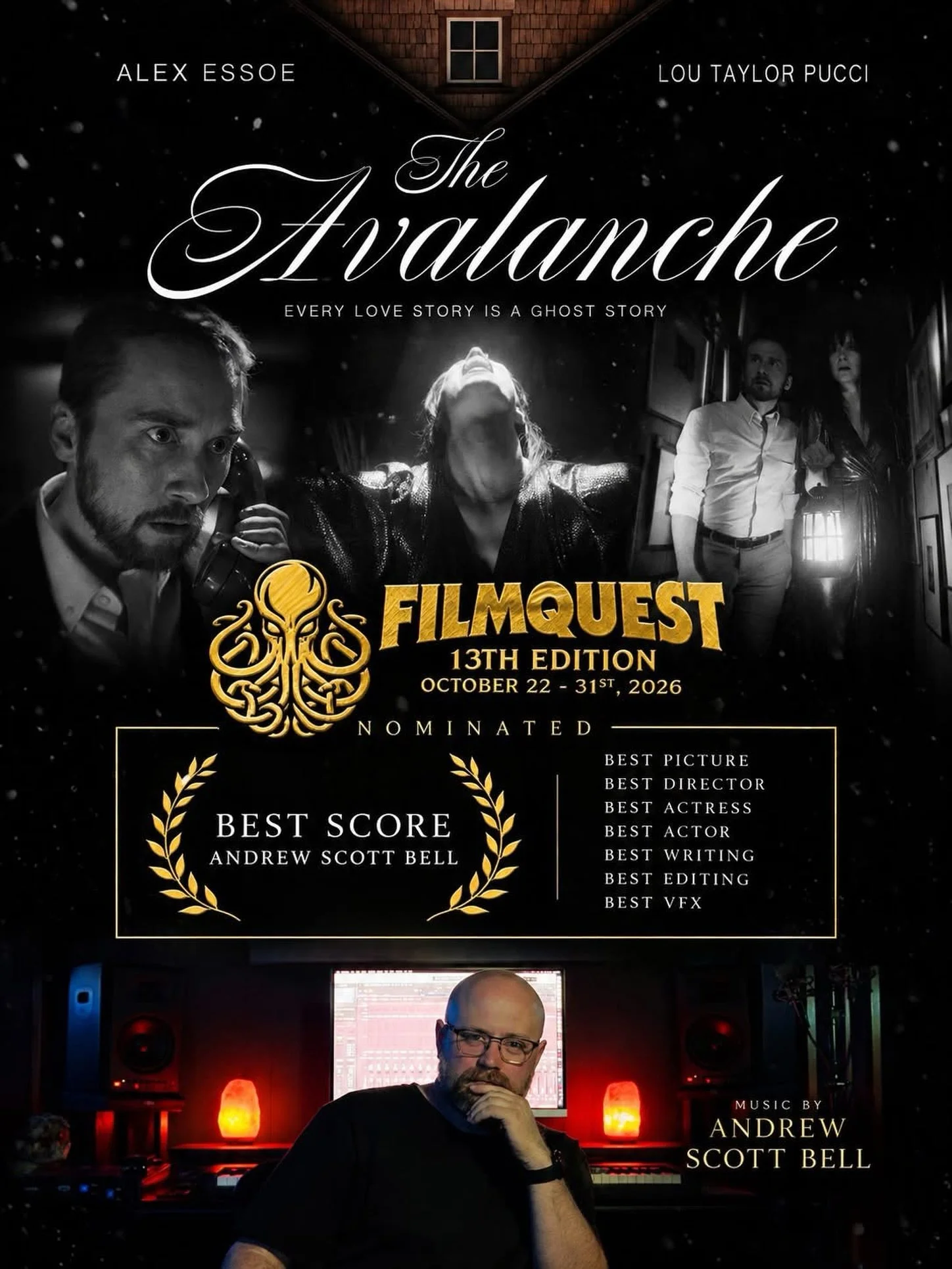 🏆8 NOMINATIONS 🏆

Congrats to the cast &amp; crew of 𝙏𝙃𝙀 𝘼𝙑𝘼𝙇𝘼𝙉𝘾𝙃𝙀!

Johnny Coffeen&rsquo;s 𝙏𝙃𝙀 𝘼𝙑𝘼𝙇𝘼𝙉𝘾𝙃𝙀 will have its world premiere at FilmQuest on Tuesday October 27th. Congrats to our award-winning client, composer Andr