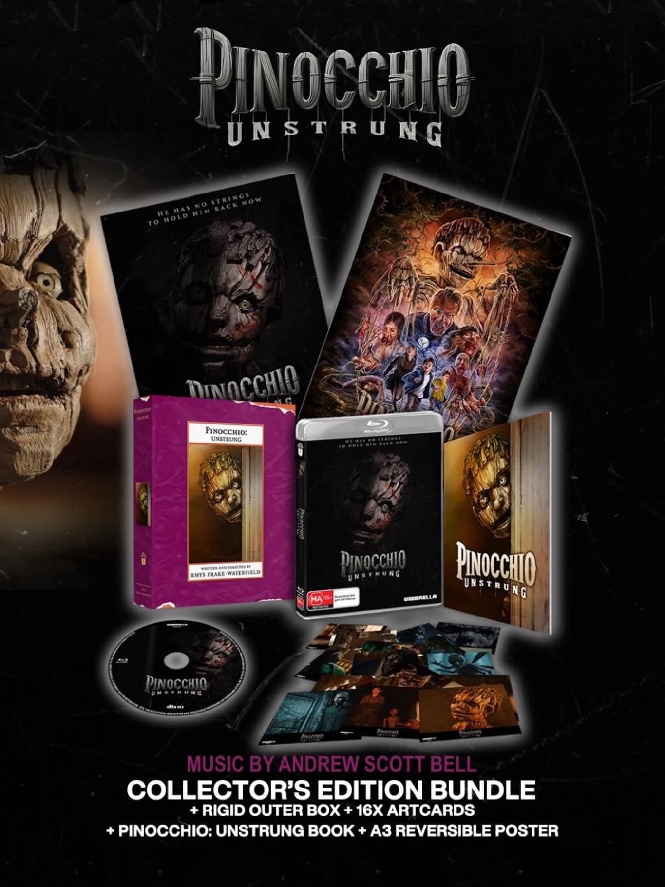 Our friends at @umbrellaentertainment are giving 𝙋𝙄𝙉𝙊𝘾𝘾𝙃𝙄𝙊: 𝙐𝙉𝙎𝙏𝙍𝙐𝙉𝙂 the love! Check out everything you get in their Jan. 27th collectors edition release! WOW! Looking for some creepy tunes this Halloween season, be sure to stream th