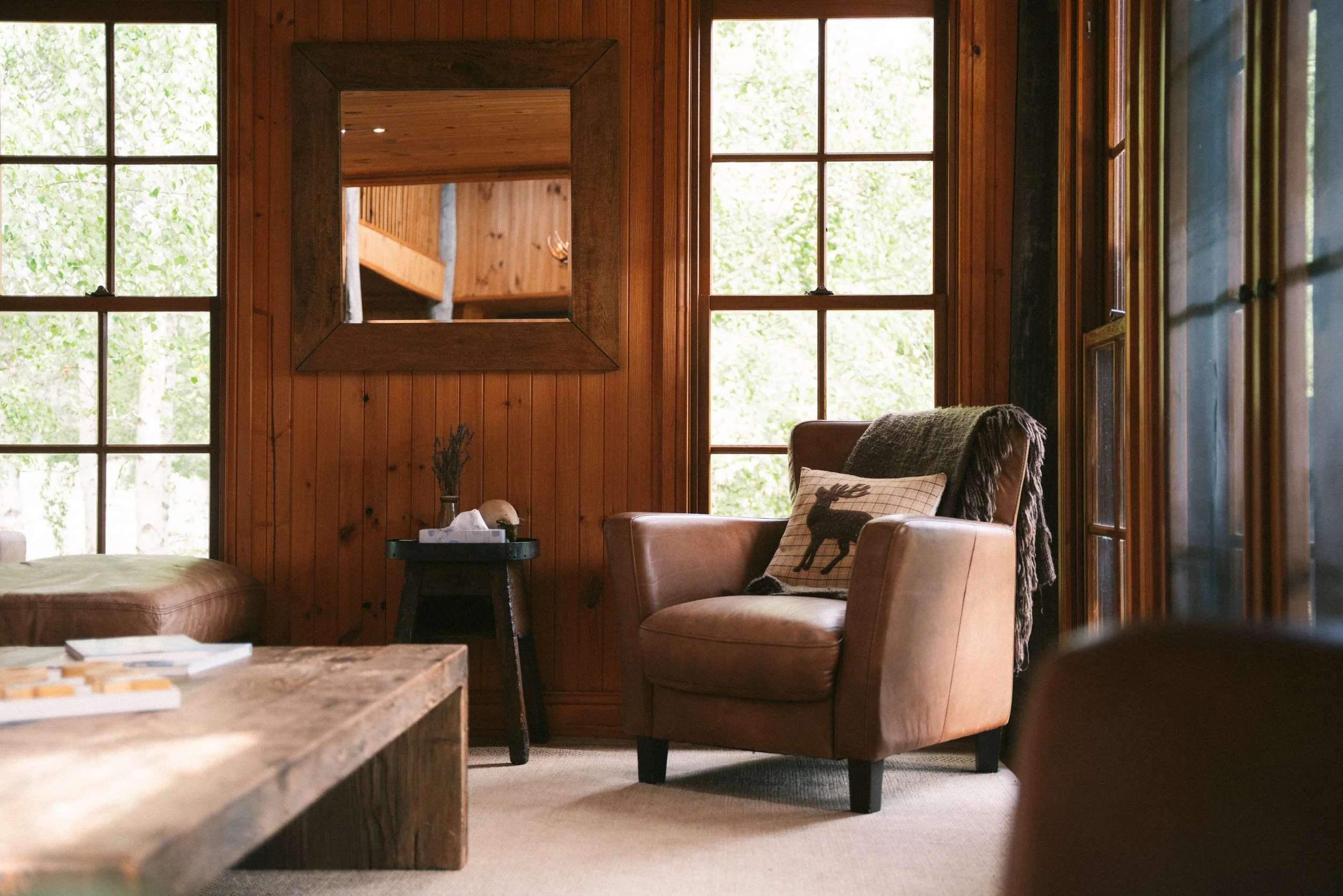 Cosy sitting room at a luxury farm stay in NSW — Waldara Estate, Edith NSW, near Sydney and the Blue Mountains