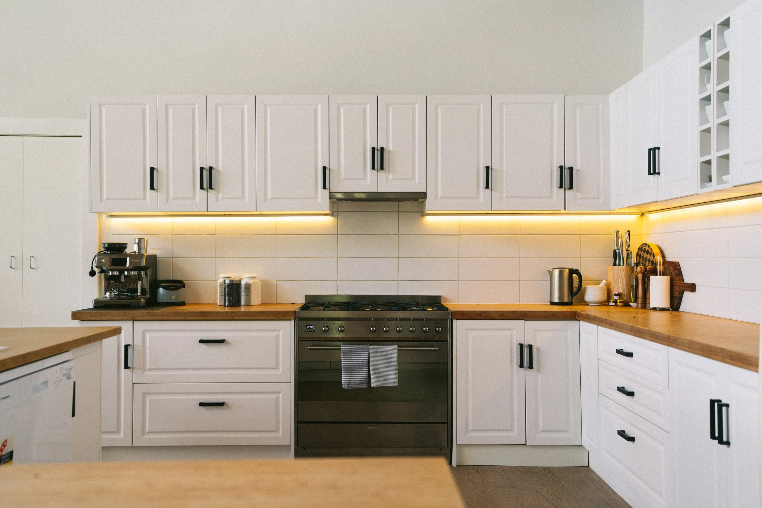 Fully equipped kitchen at a luxury farm stay in NSW — Waldara Estate, Edith NSW, near Sydney and the Blue Mountains