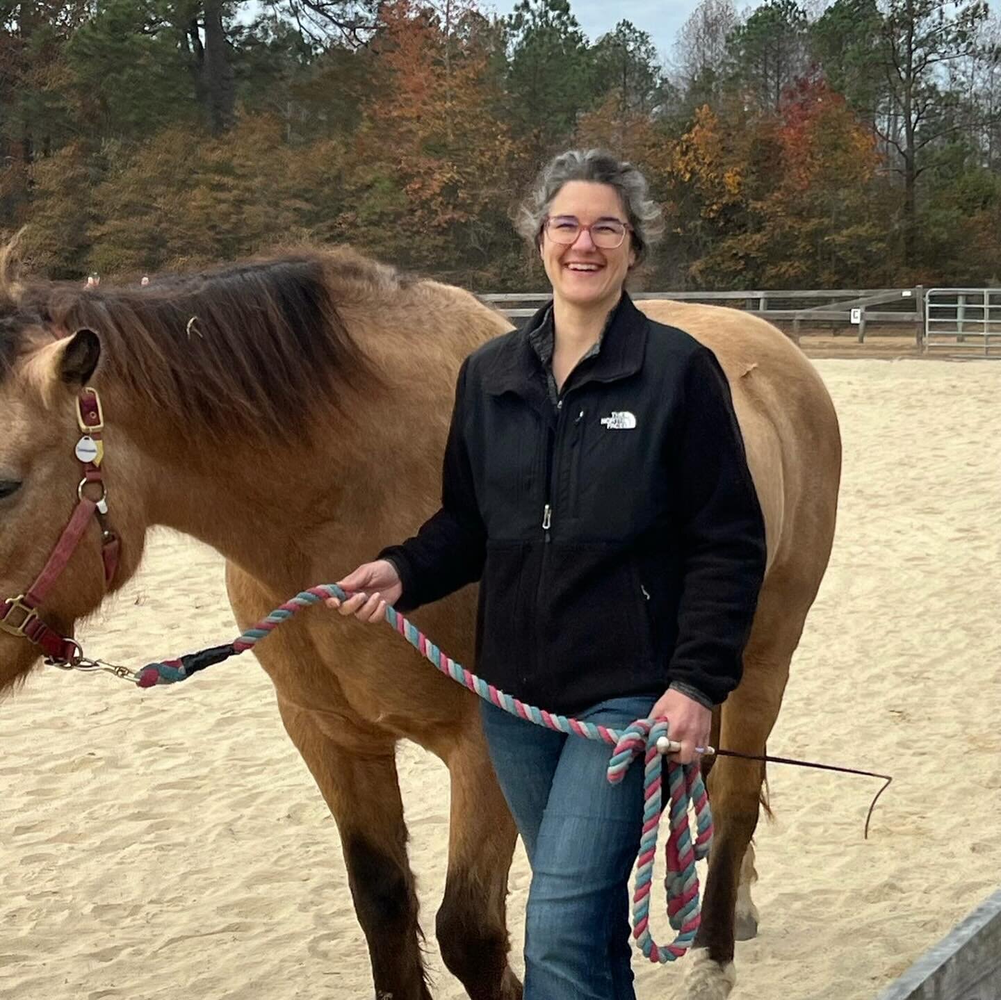 I love when my face shows the joy and pride I experience inside. Thank you @orw_foundation and @prancinghorse.nc for a uniquely empowering day finding my comfort alongside Savannah. I&rsquo;m grateful for the amazing ways animals can help us heal, gr