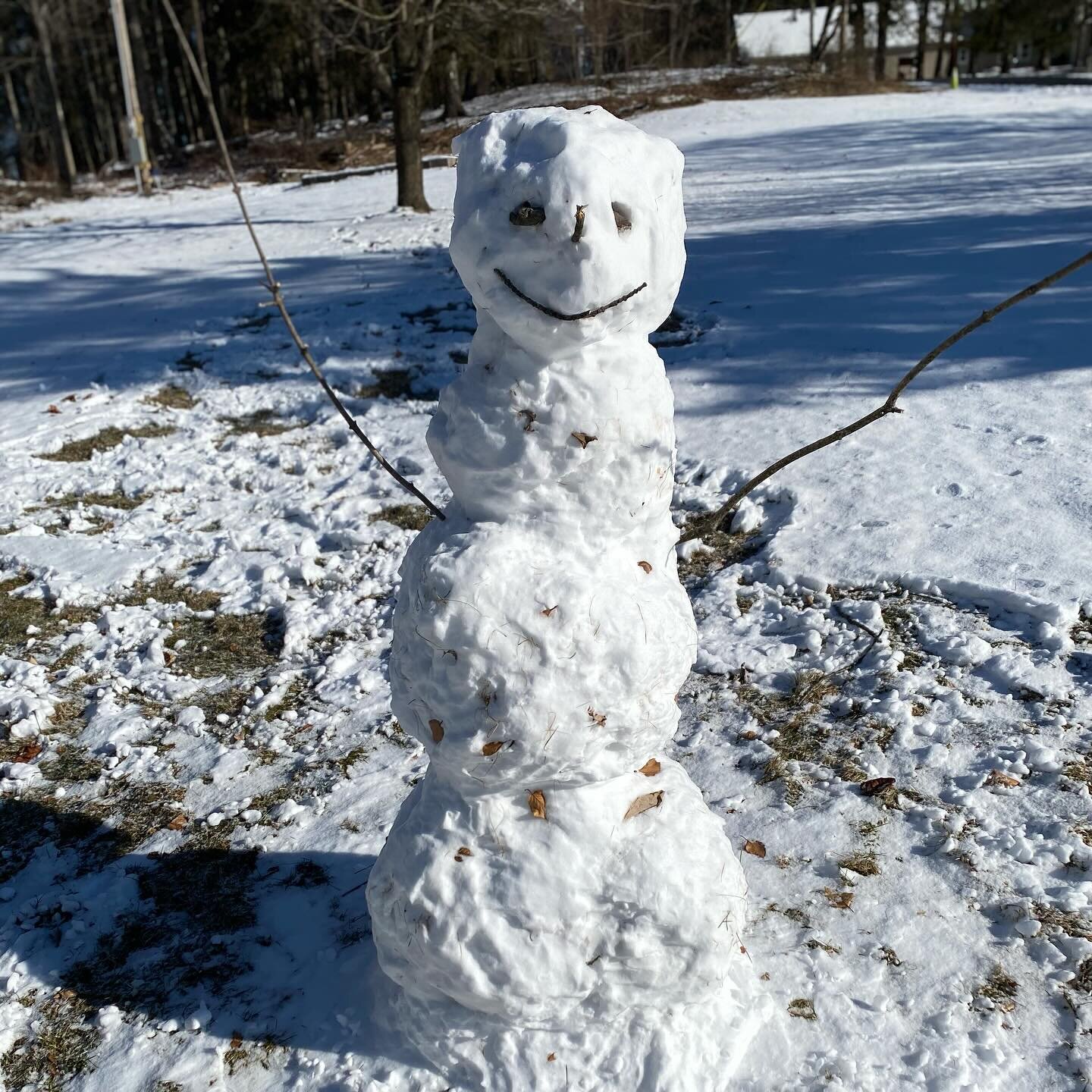 Who can resist that smile? ⛄️ ❄️ May my snowy friend, found along the trail, brighten your way this winter! 

#winterwonders #winterfun❄️ #calm #clarity #calmandclear #selfcare
#yogalife #yogaforlife #yogacalm #yogaclear #mentalhealth #mymentalhealth