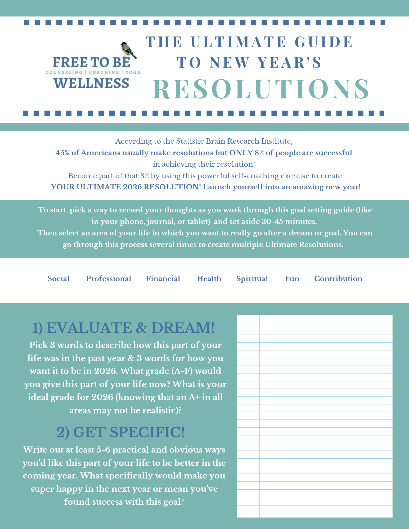 Ultimate Resolution and Goal Setting Guide (Printable)