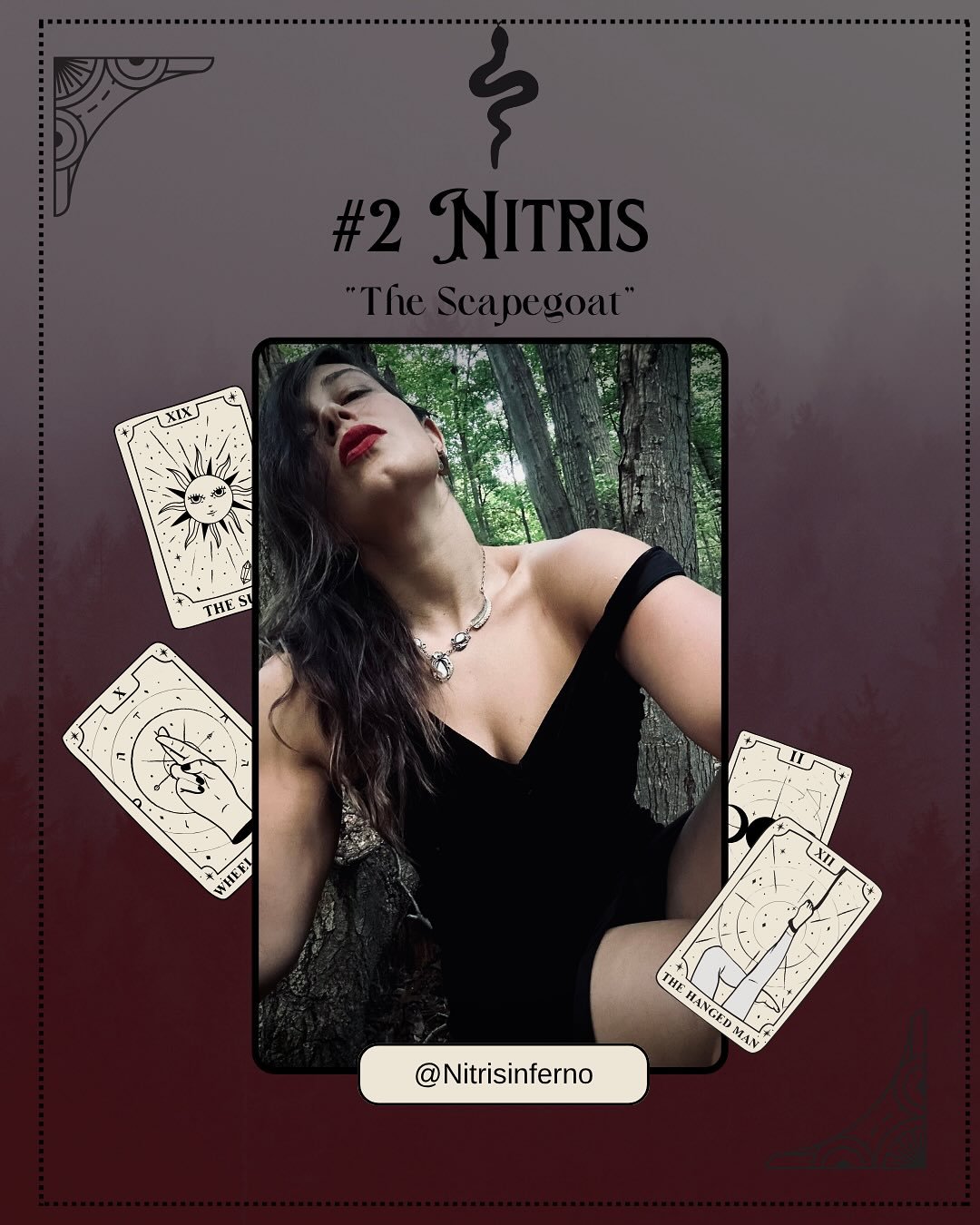 Name Origin: Nitris represents an inner fire, a drive and overall eurphoria. A full-body high and heightened state in divine female sexuality and grounded power. 

Small Bio: 
#2 Nitris is the intense unfed kundalini energy that has been accidentally