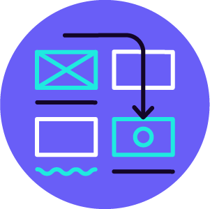 Flowchart diagram with shapes connected by arrows, showcasing a process or system.