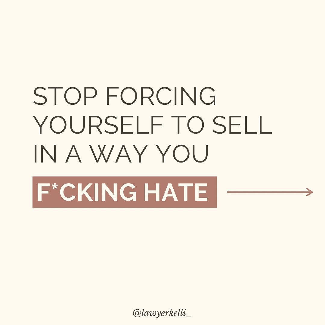 STOP DOING THINGS YOU F*CKING HATE! 🔪

This includes the way you SELL!

Let&rsquo;s be real - if you have a biz, you have to &ldquo;sell&rdquo; but you don&rsquo;t need to do it in ways you hate!

All those things on the 2nd slide? Yeah, it&rsquo;s 