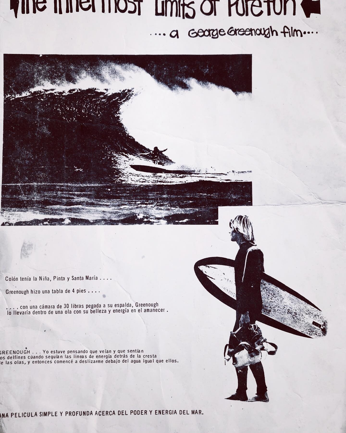 Hola Buenas Dias! A rare find in George&rsquo;s poster collection from a Spanish surf film festival back in the day. IML and Coming of the Dawn are currently on their way to be Upscaled from the original 16mm to 4K with the #NFSA Sydney. The Coming o