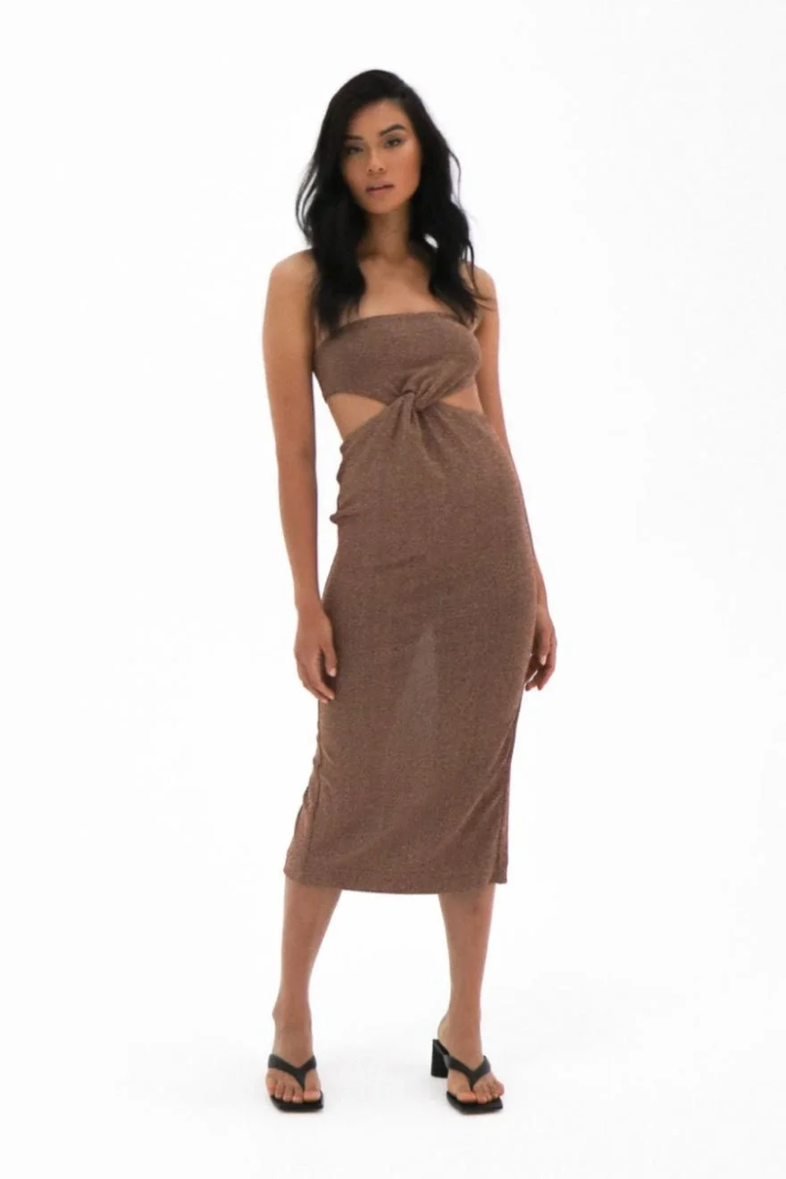 natalie rolt brown dress Gabi Gown main image 0