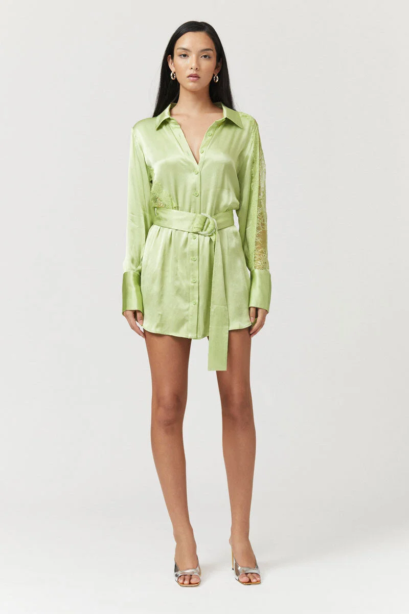 suboo green dress colour:khaki
