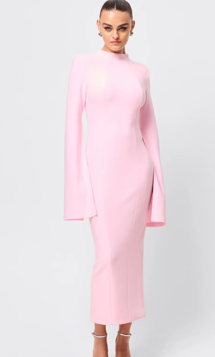 mossman pink dress Cosmic Maxi