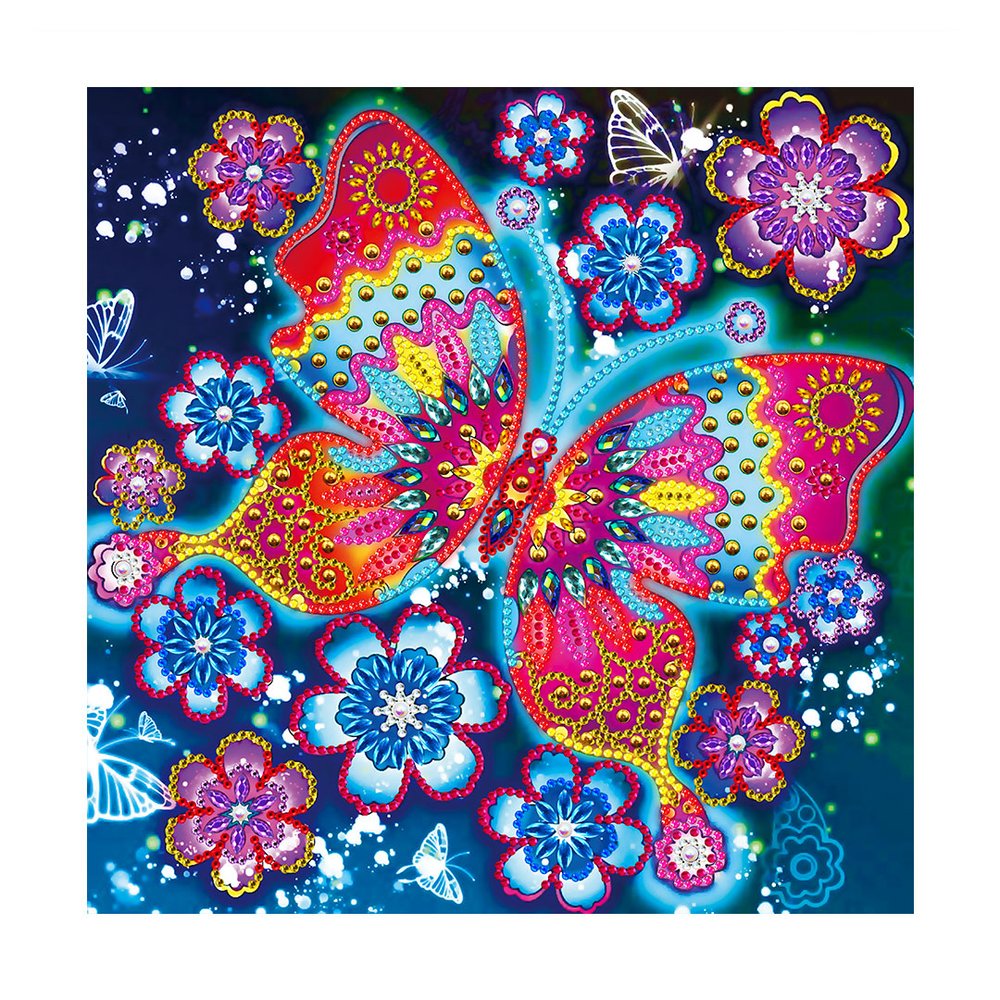 Animal Butterfly Fluorescent 5D DIY Diamond Painting — Chinese Hand Crafts