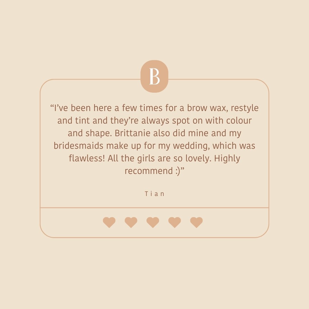 Review from our beautiful client, Tian.