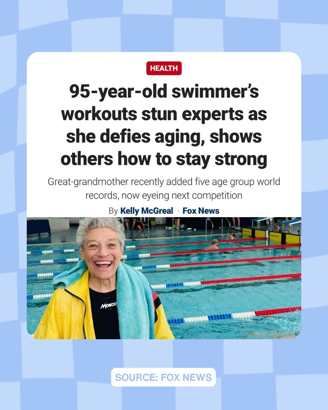 No matter how crazy the world feels, there&rsquo;s good things happening around us every day &mdash; swipe to see some of what&rsquo;s on our radar!

💪 95 year old swimmer, Jane Asher, is killing it! She beat FIVE masters world records at the Guerns