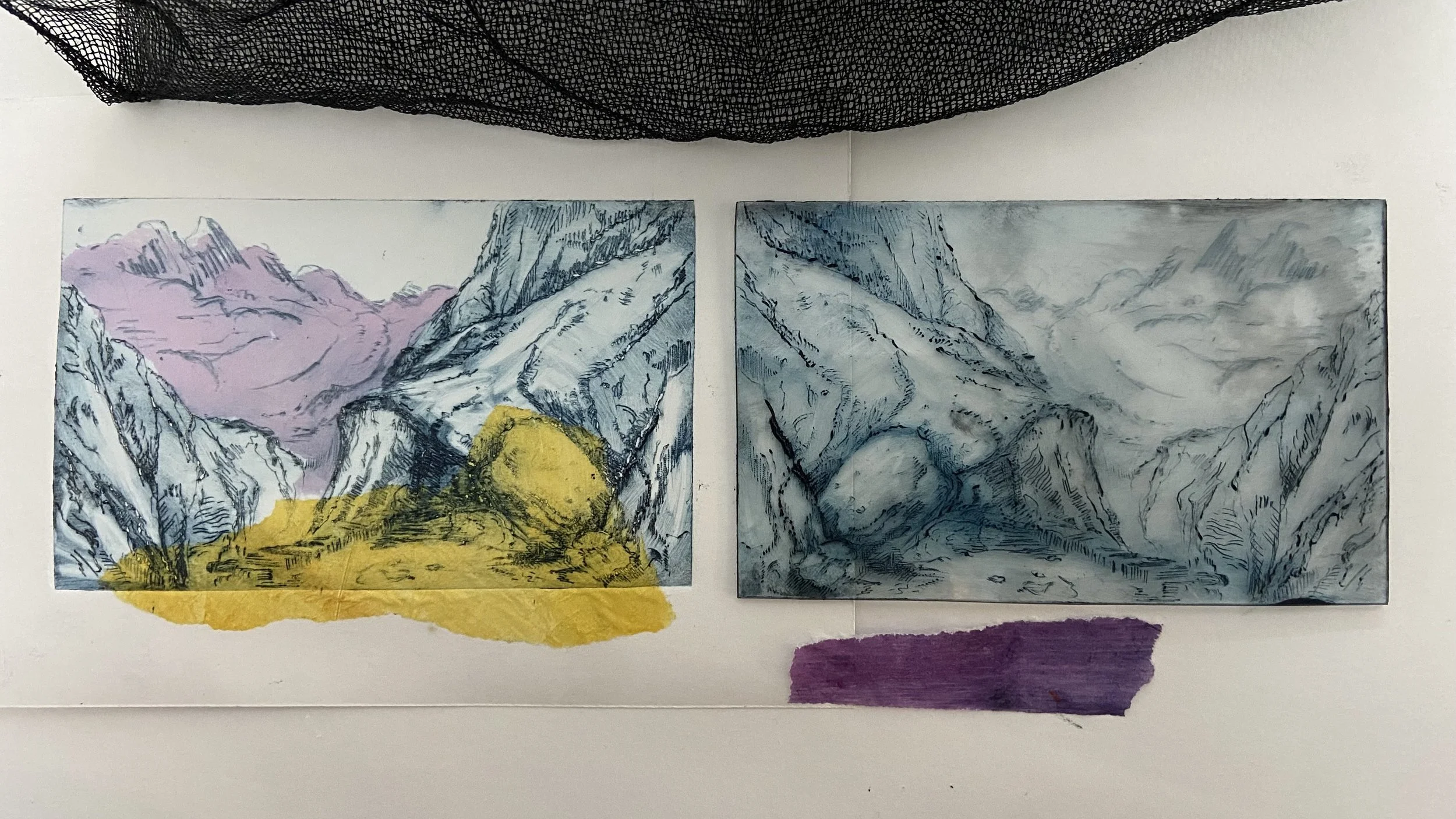 Dry Point with Chine Colle