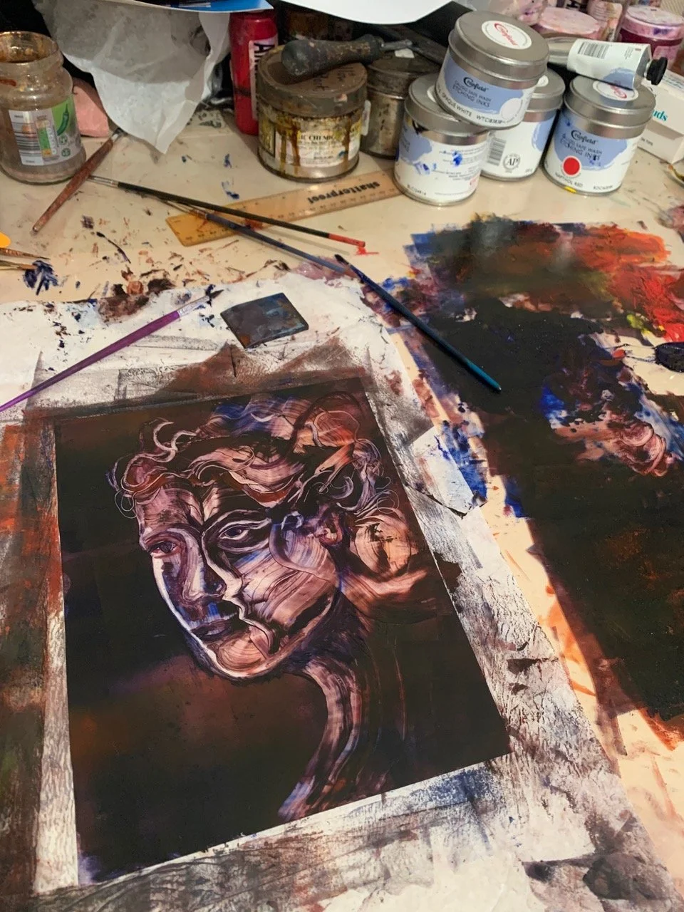 Experimental Monoprint &amp; Monotype