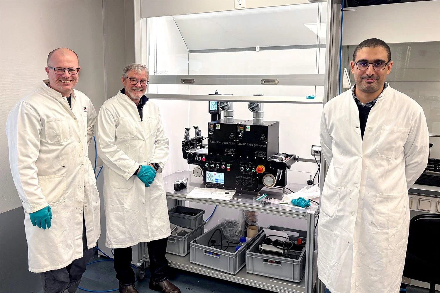 slot-die coating in a laboratory