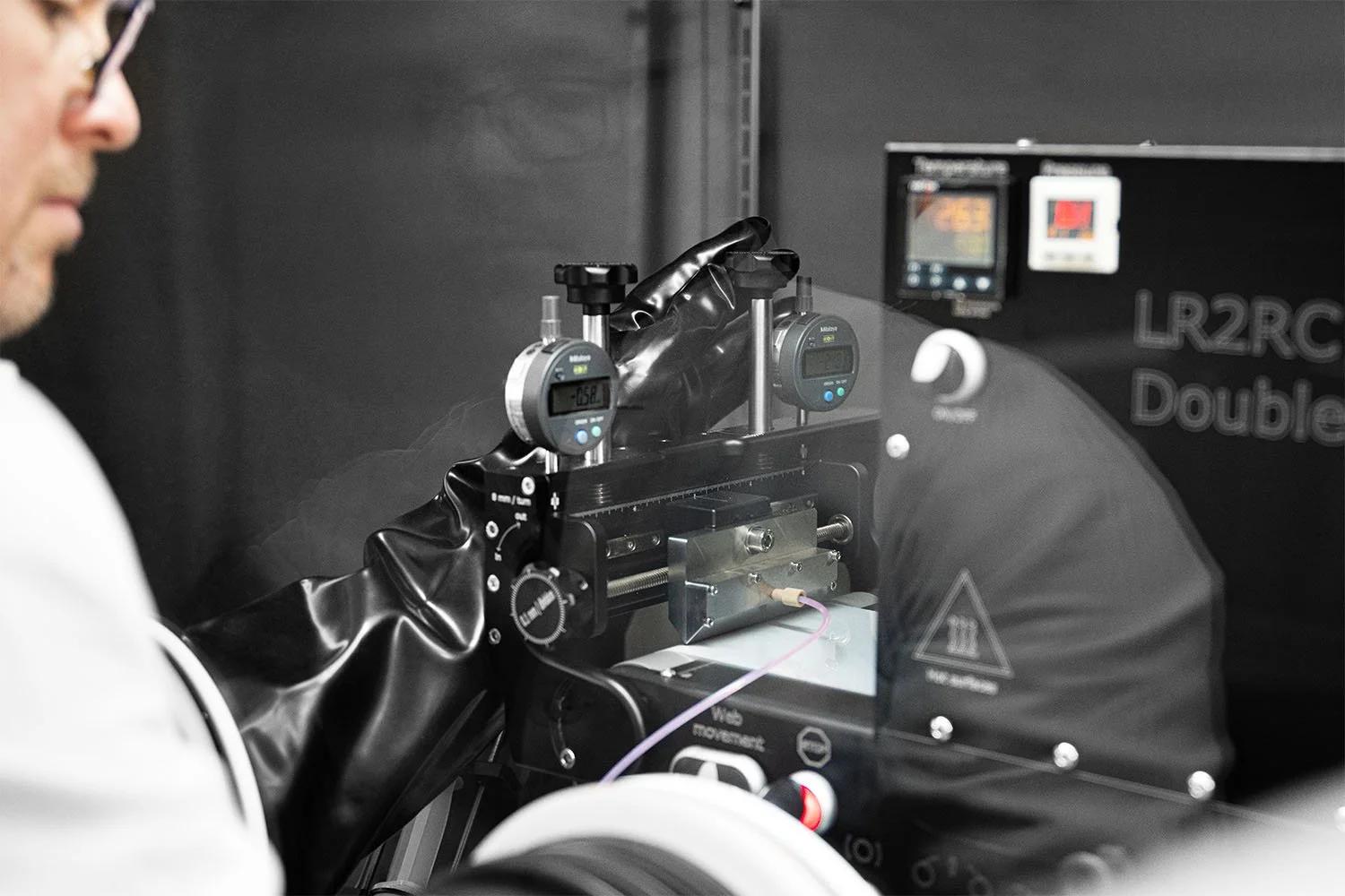 slot-die coating in glovebox