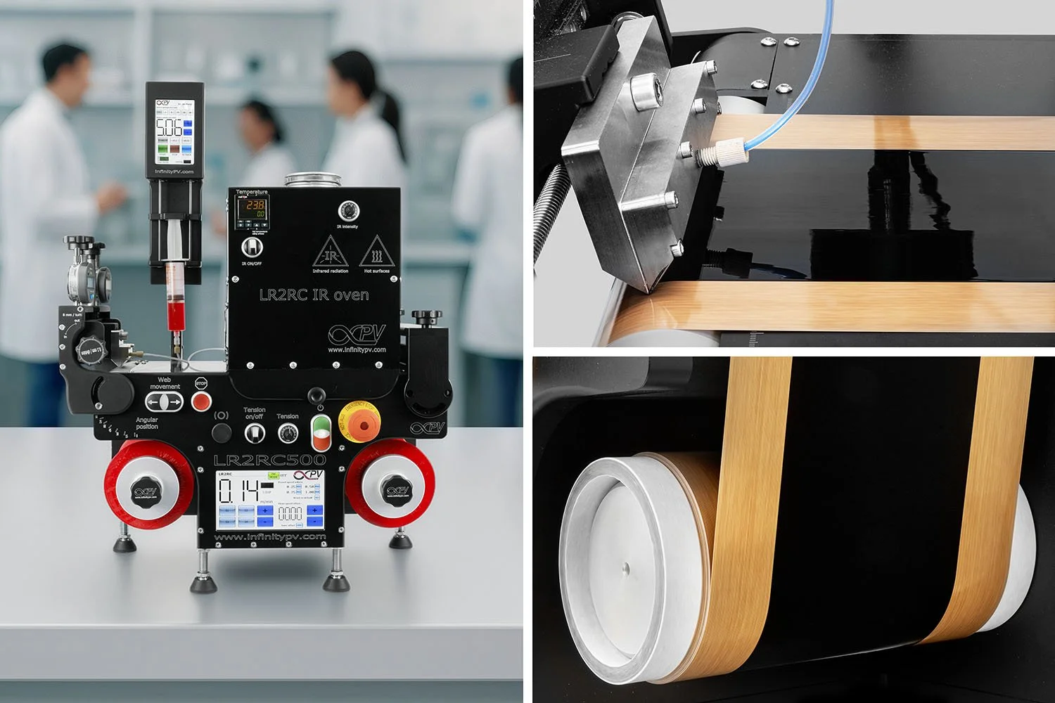 The Laboratory Roll-to-Roll Coater was used to fabricate gas diffusion electrodes (GDEs) with precise catalyst ink deposition.