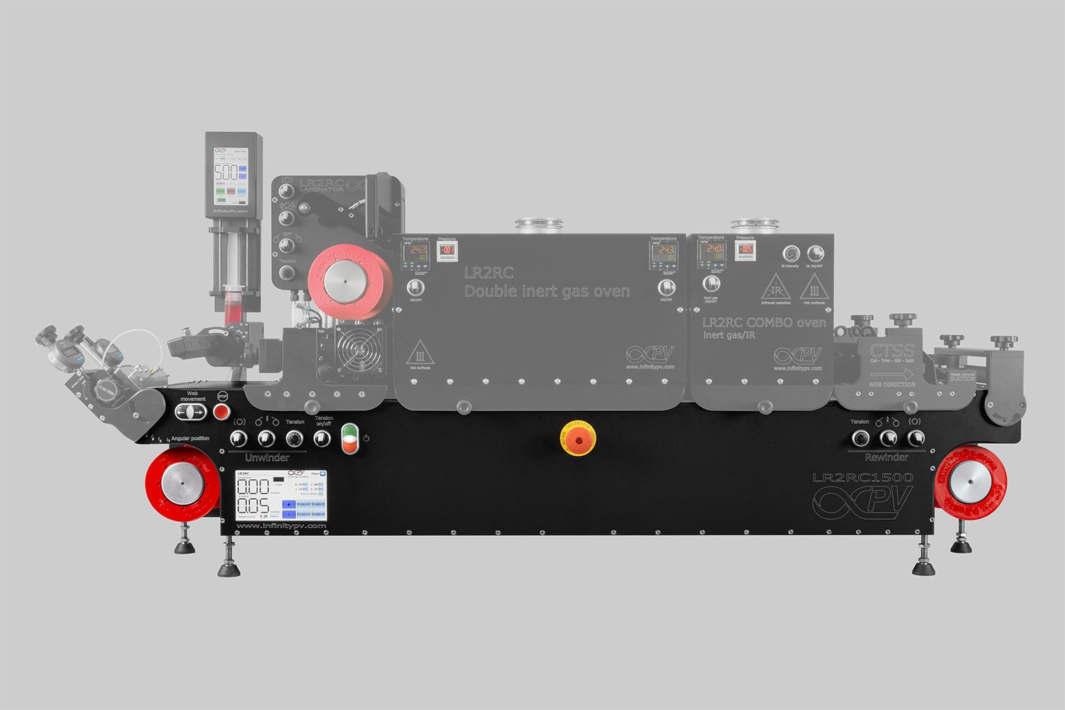 Laboratory Roll-to-Roll Coater | R2R Slot-die Coater for thin film processing featuring a slot-die head, oven systems, r2r laminator and syringe pump