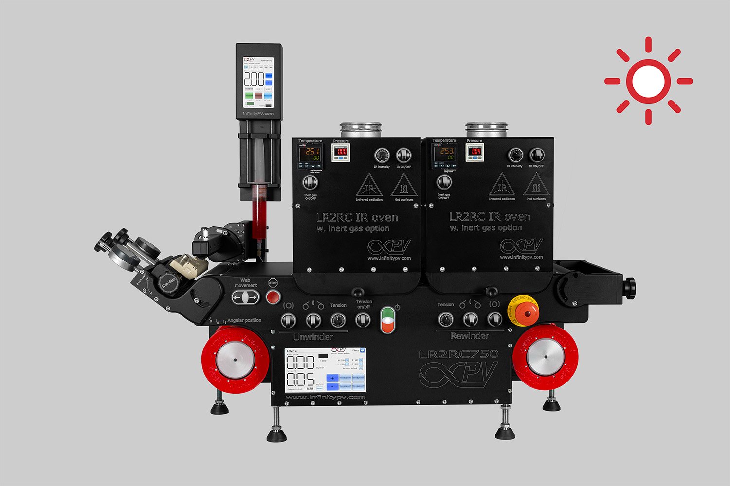 solar cell coater for slot-die coating