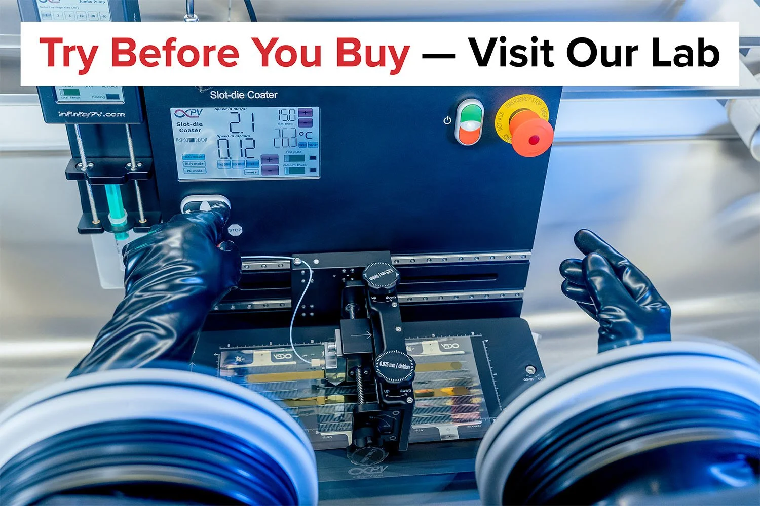 slot die coater in laboratory