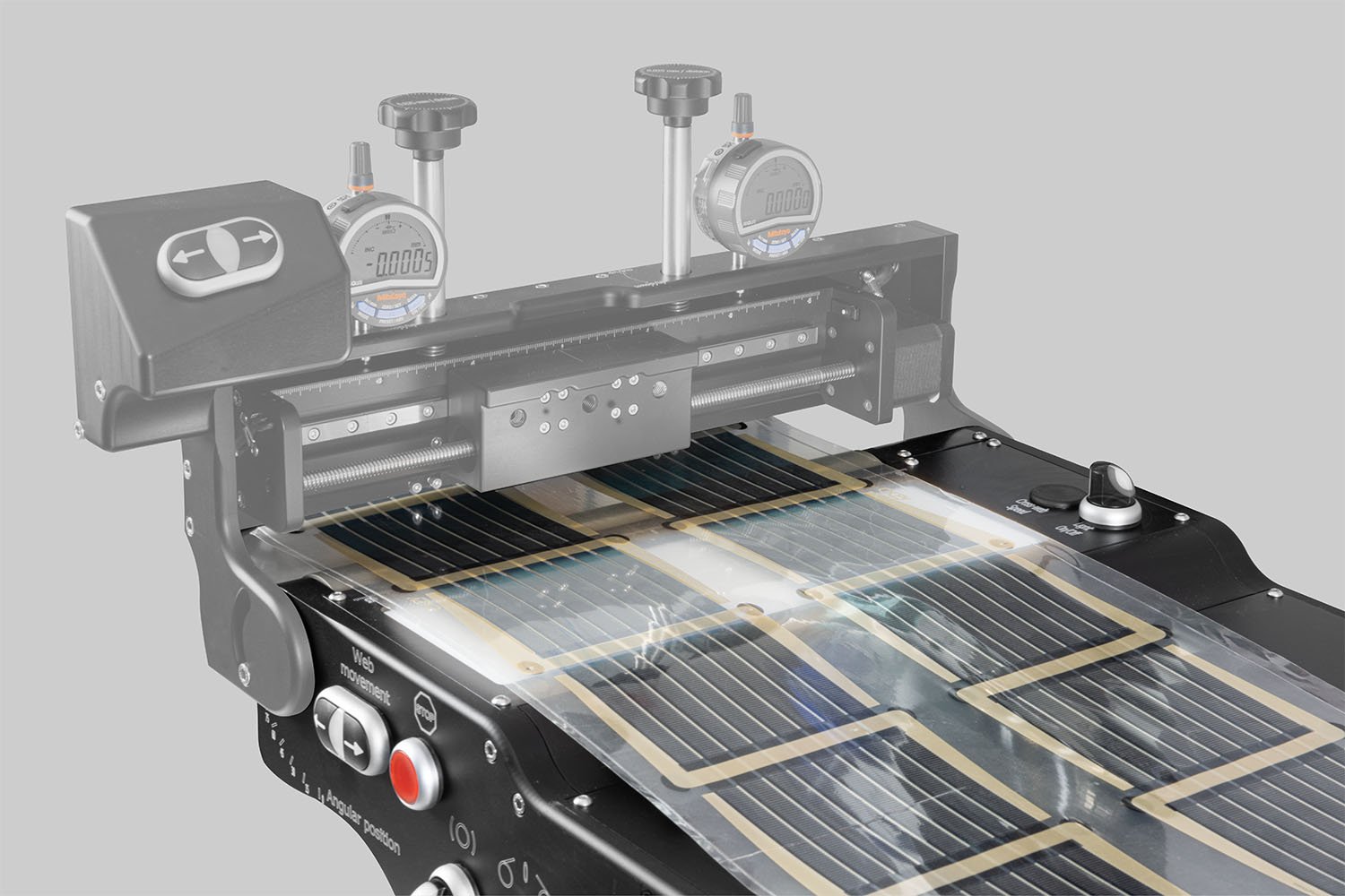 Inspection plate for the laboratory r2r slot-die coater