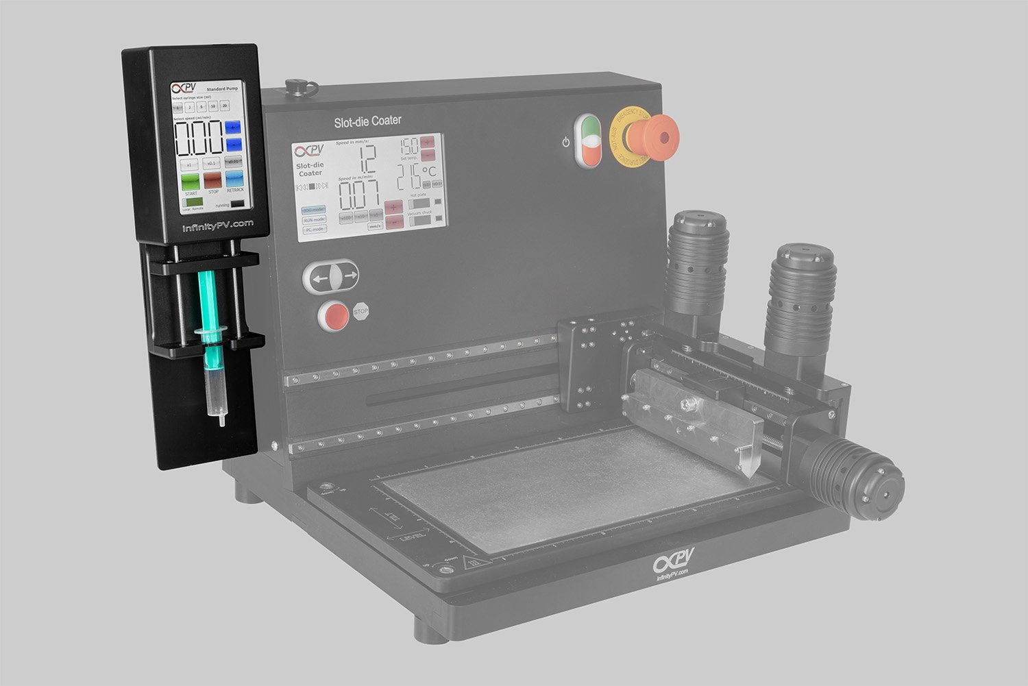 syringe pump for slot-die coating