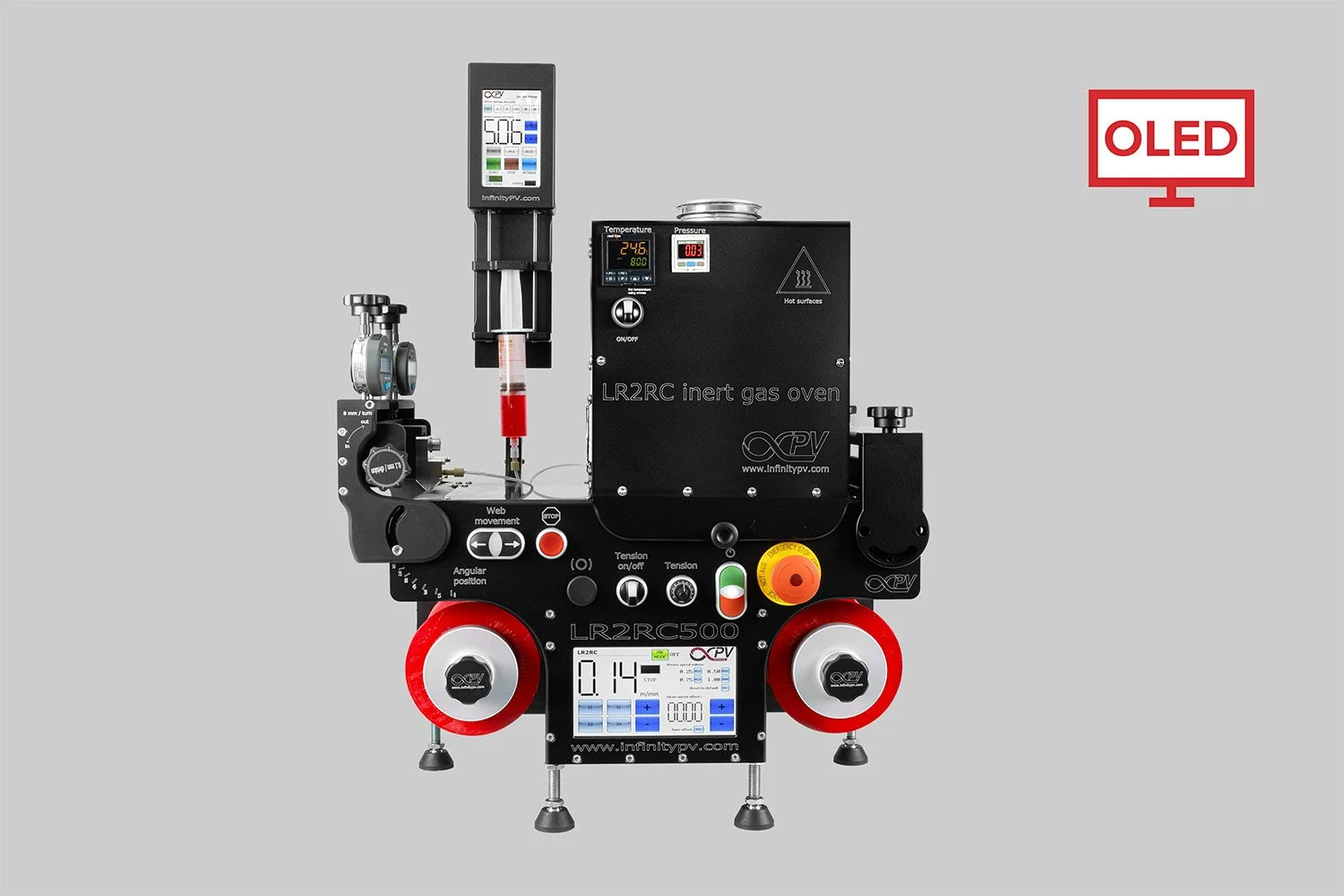 r2r slot-die coater for oled coating