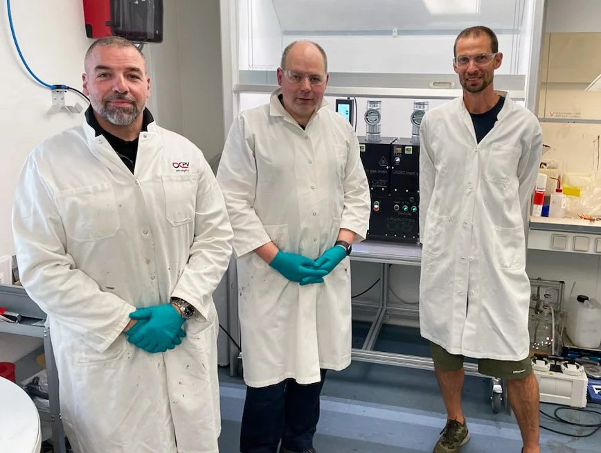 slot-die coating in a laboratory